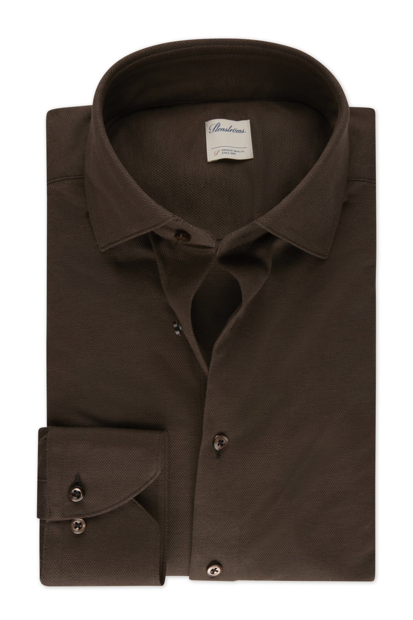 SLIMLINE, C71 RC CUFF JERSEY DARK BROWN 1