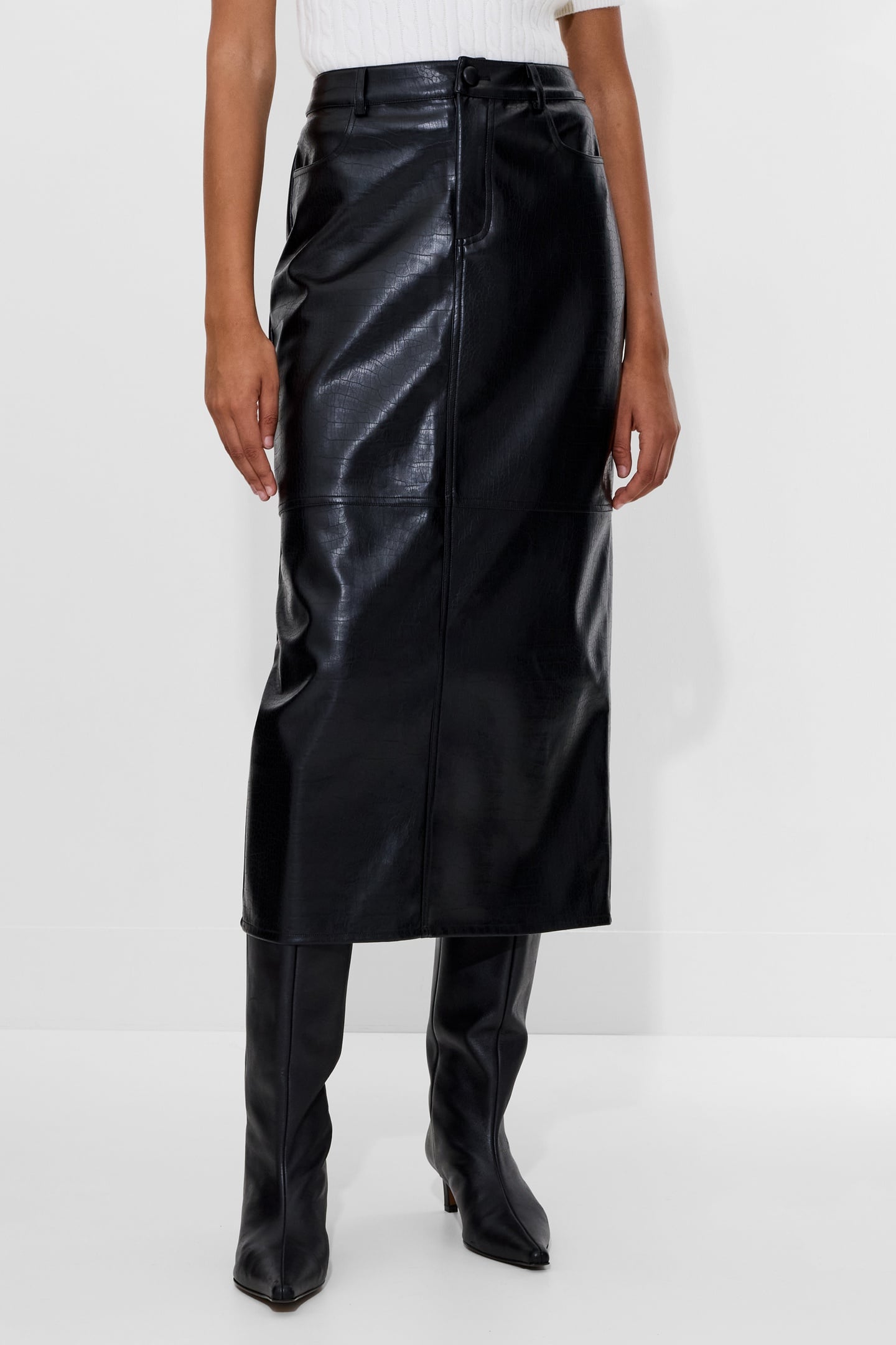 BRODY CROC PRINTED SKIRT BLACK 2