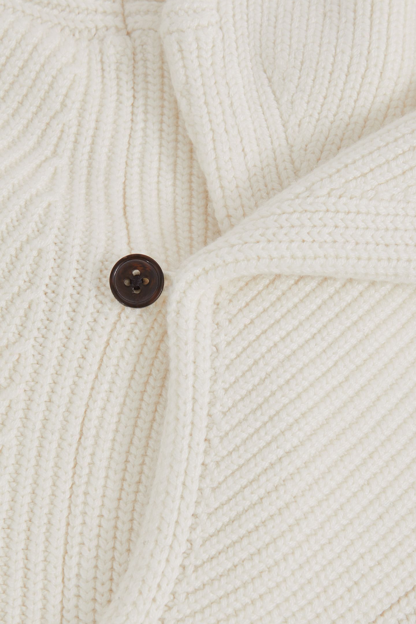LS SHAWL COLLAR RIBBED CARDIGAN WINTER WHITE 6