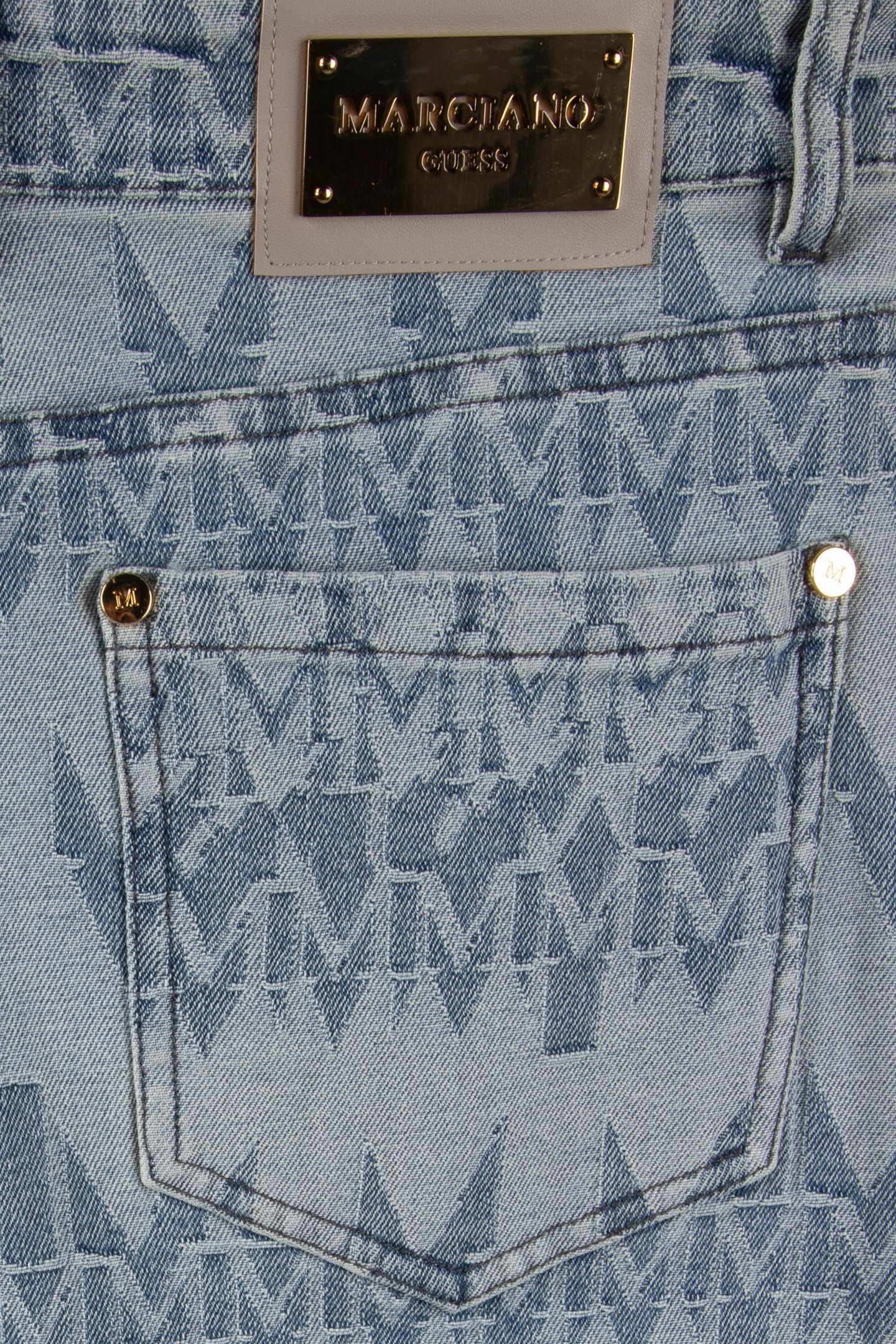 SARAH DENIM FLARED P MONOGRAM MID WASH 5