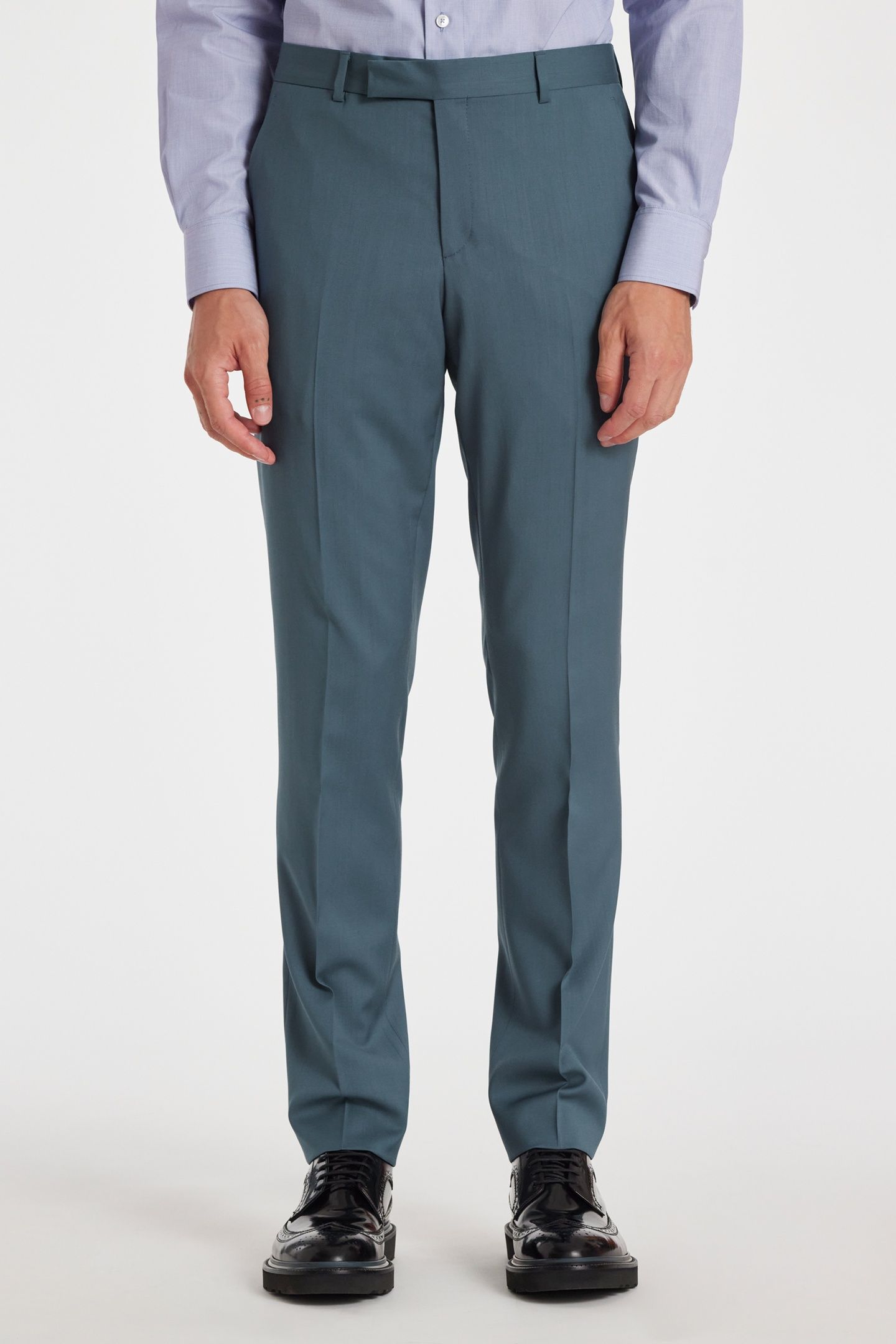 MENS 2 BUTTON SUIT GREYISH BLUE 2