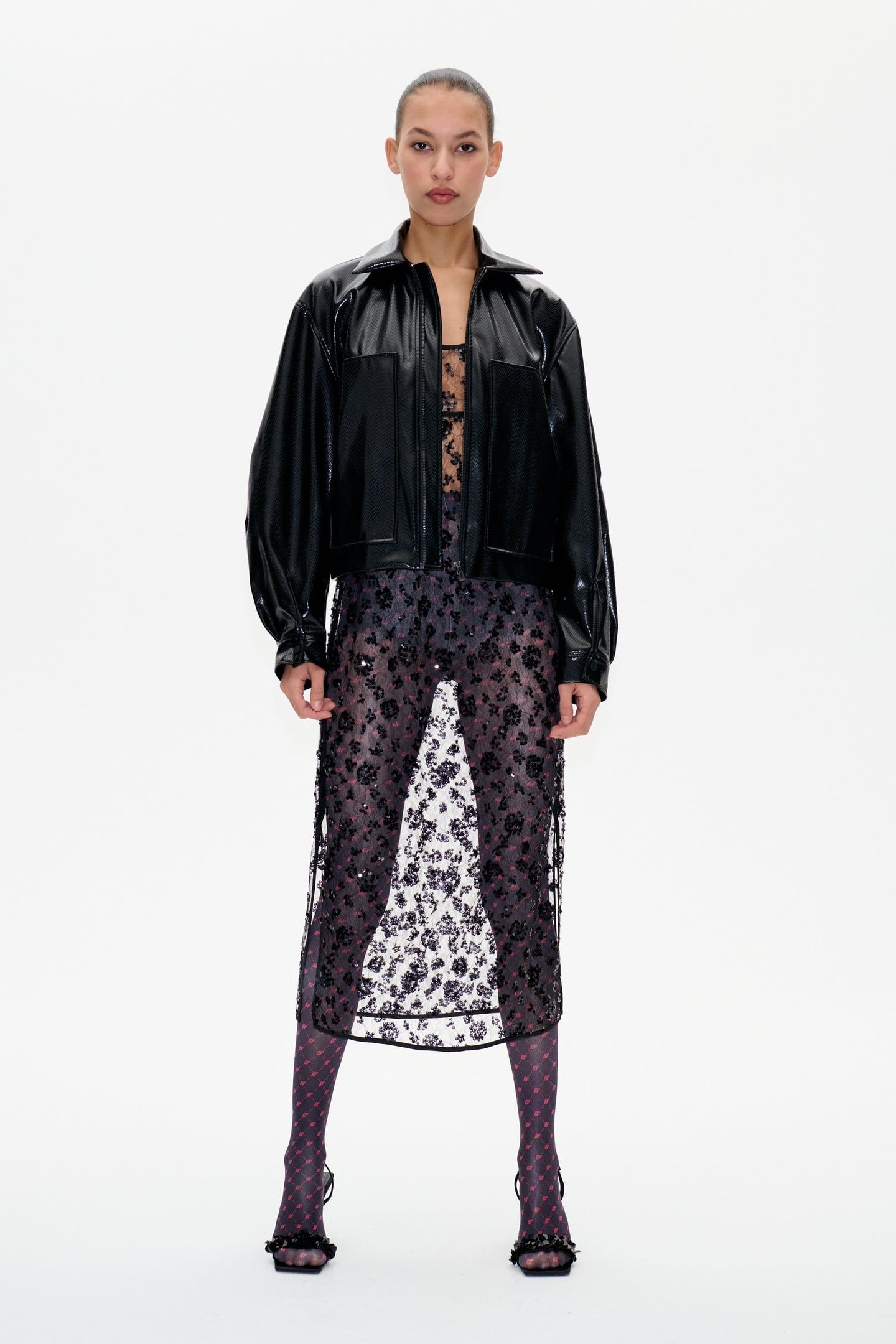 BATHILDE JACKET BLACK SNAKE 1