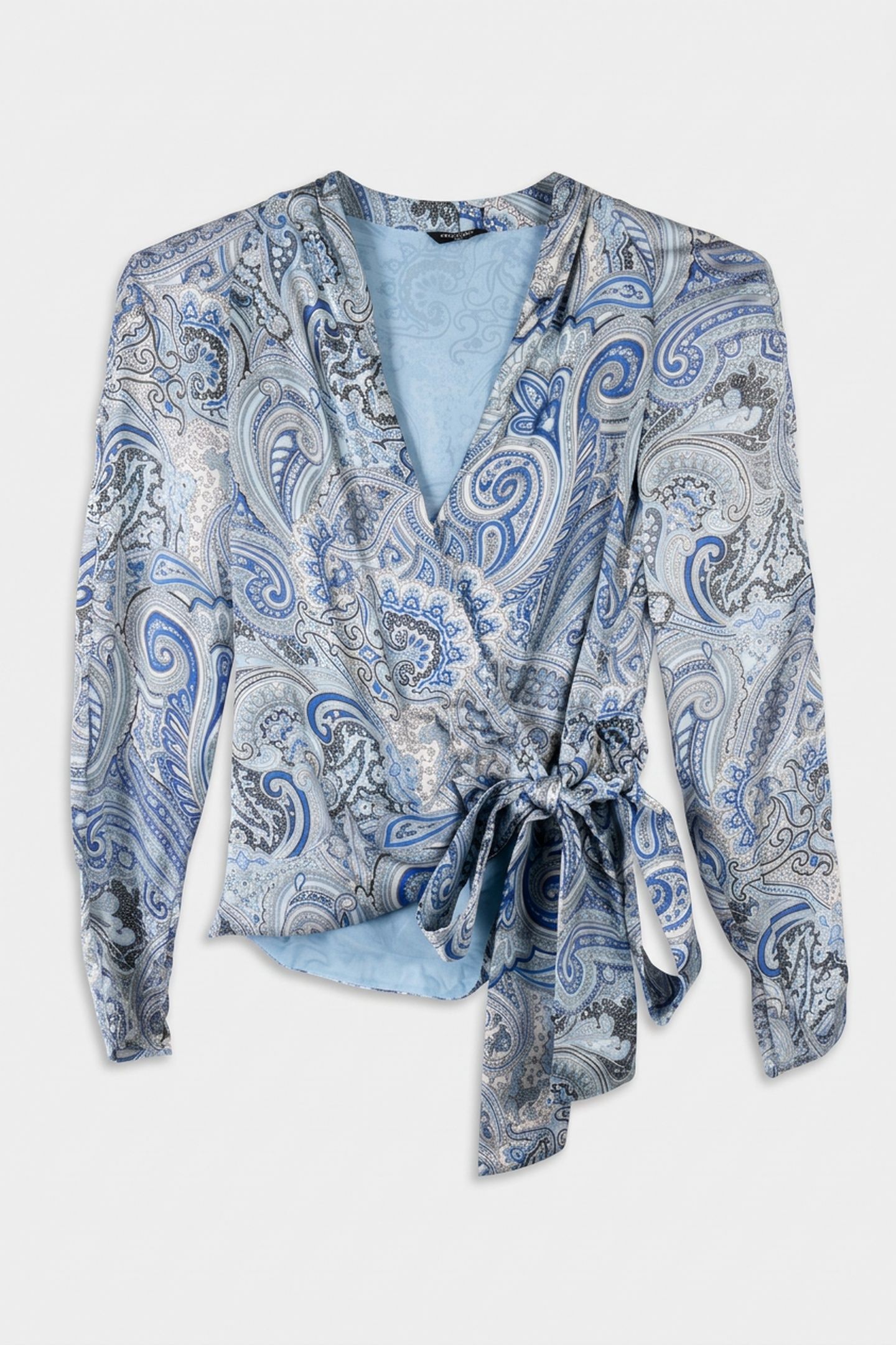 ALANIS WRAP LS BLOUS FLORAL PAISLEY BLUE 3