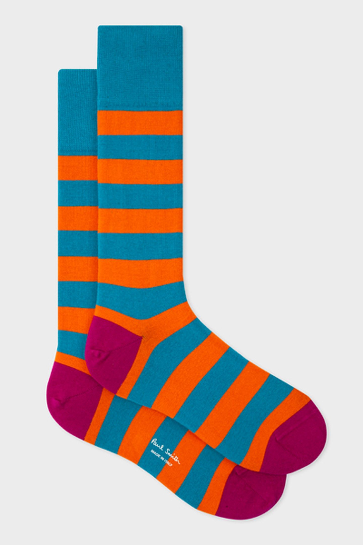 MEN SOCK WINSTON STRIPE PETROL GREEN 2