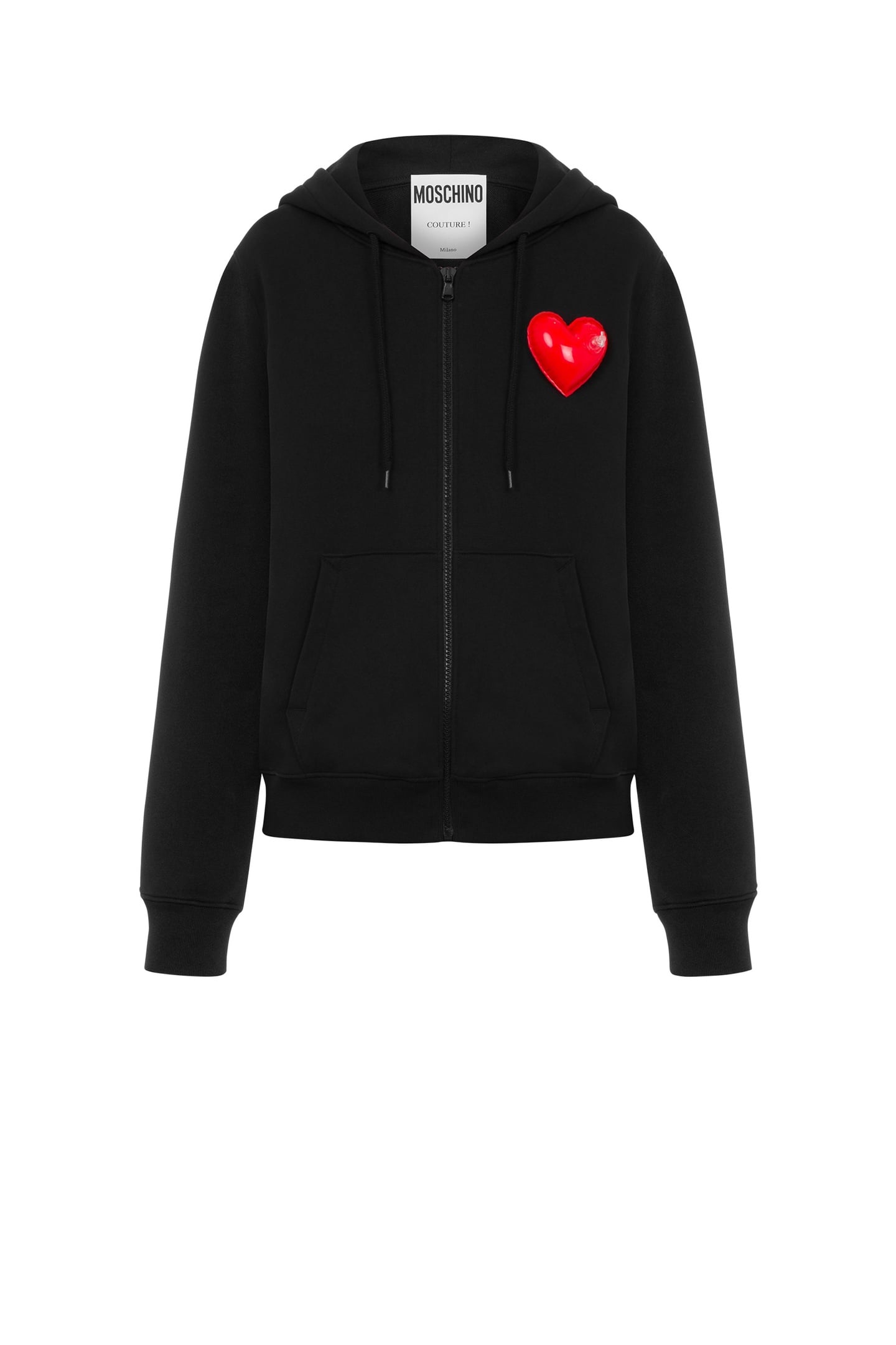 INFLATABLE HEART ORGANIC COTTON SWEATSHIRT BLACK 3