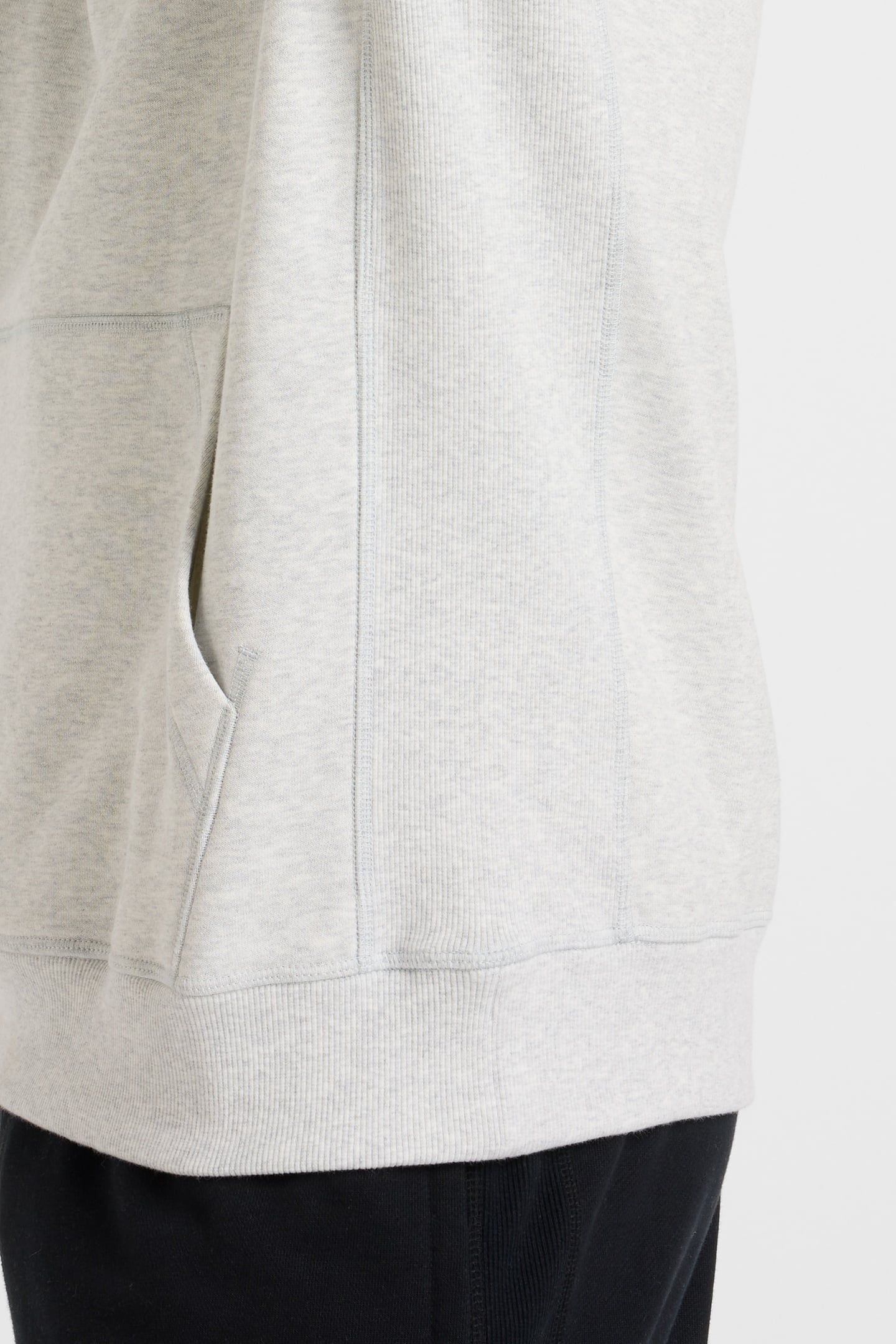 ATHLETICS FRENCH TERRY LOGO HOODIE ASH 5