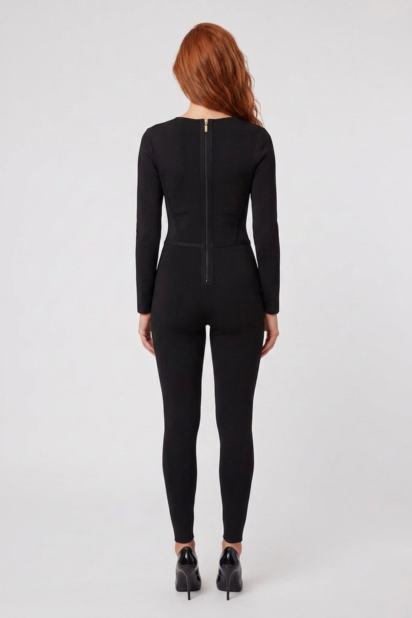AISHA LS JUMPSUIT BA JET BLACK A996 2