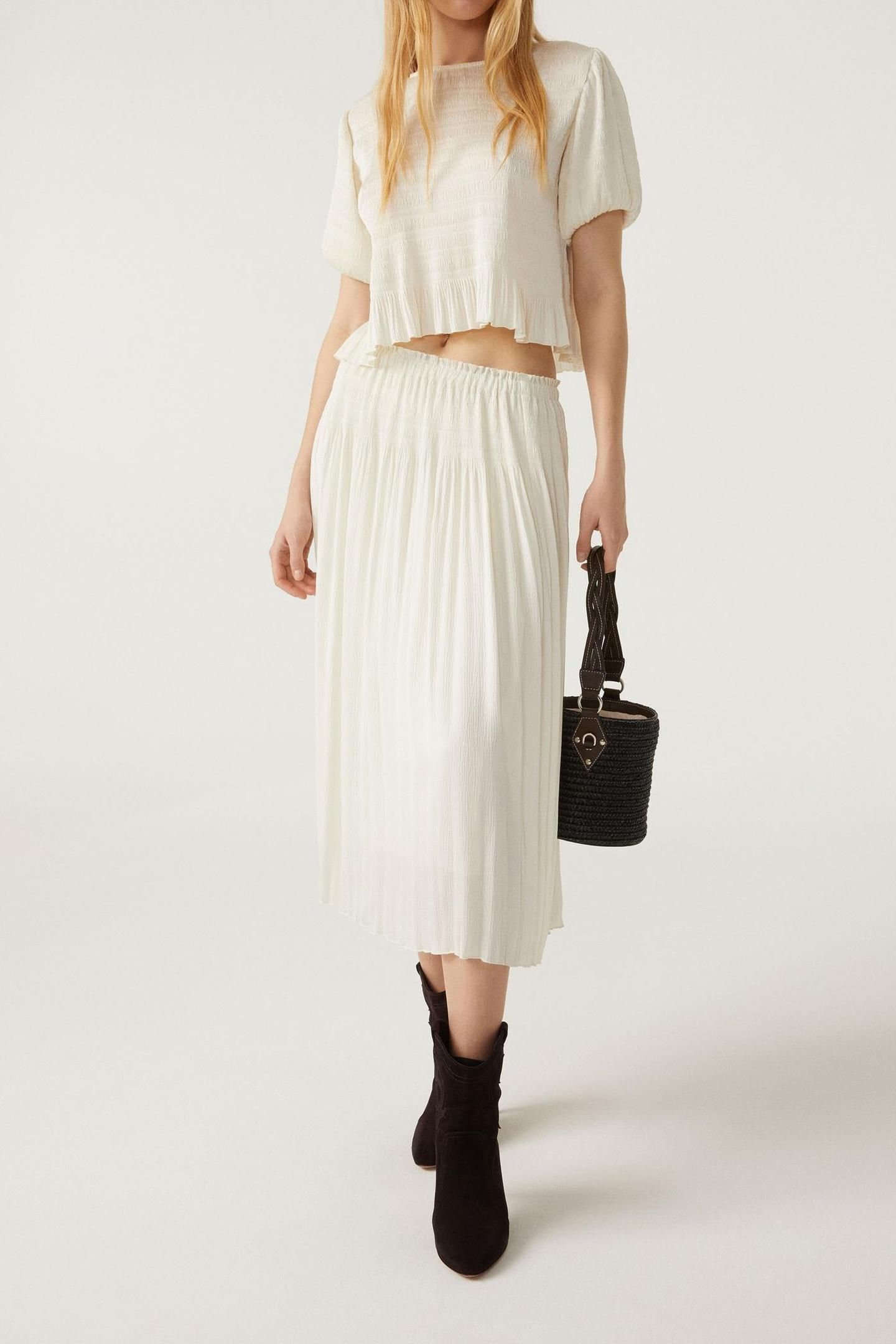 SHORT SLEEVES TOP ECRU 1