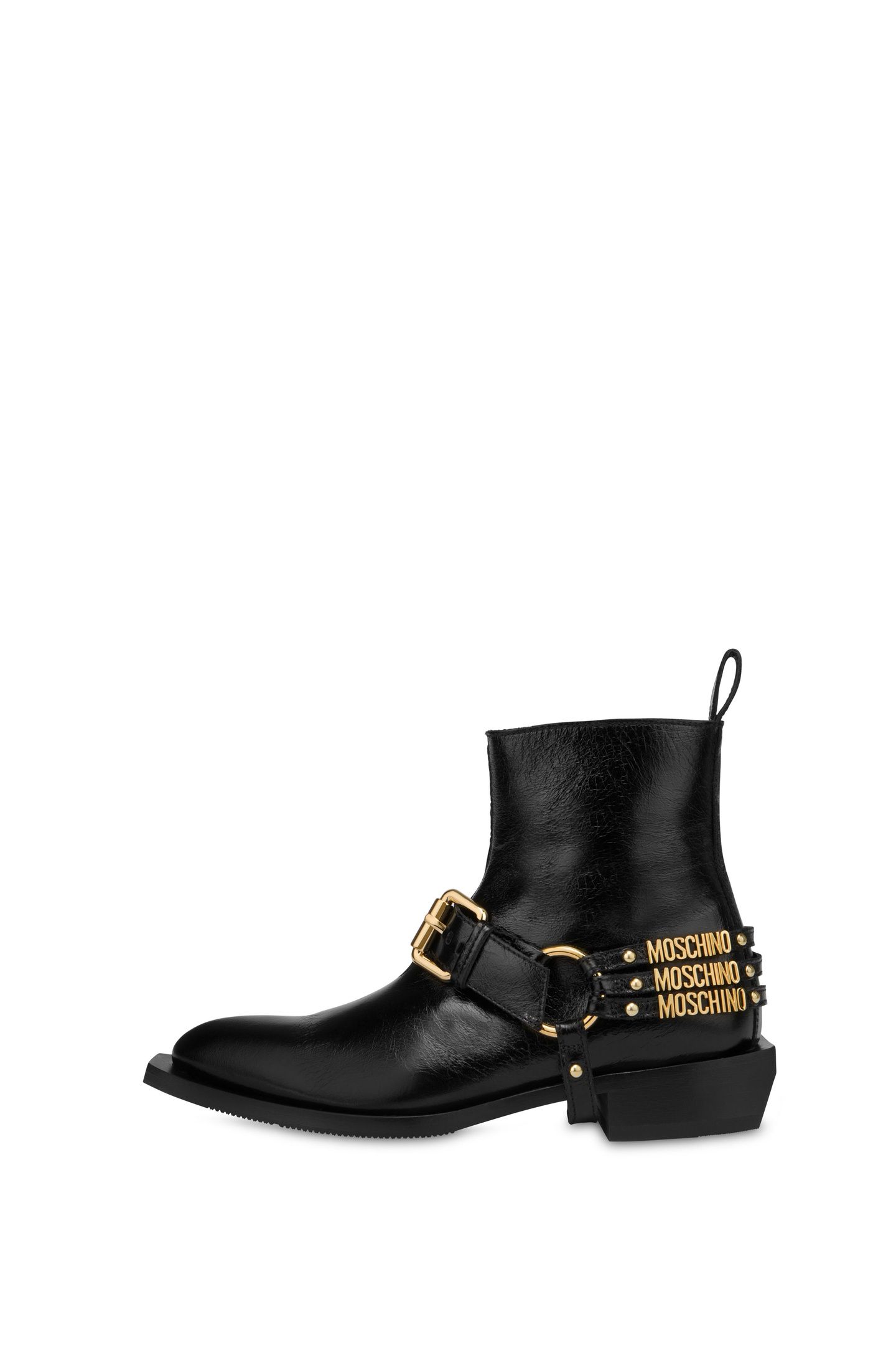 TEXAN MINI LETTERING ANKLE BOOTS BLACK 1