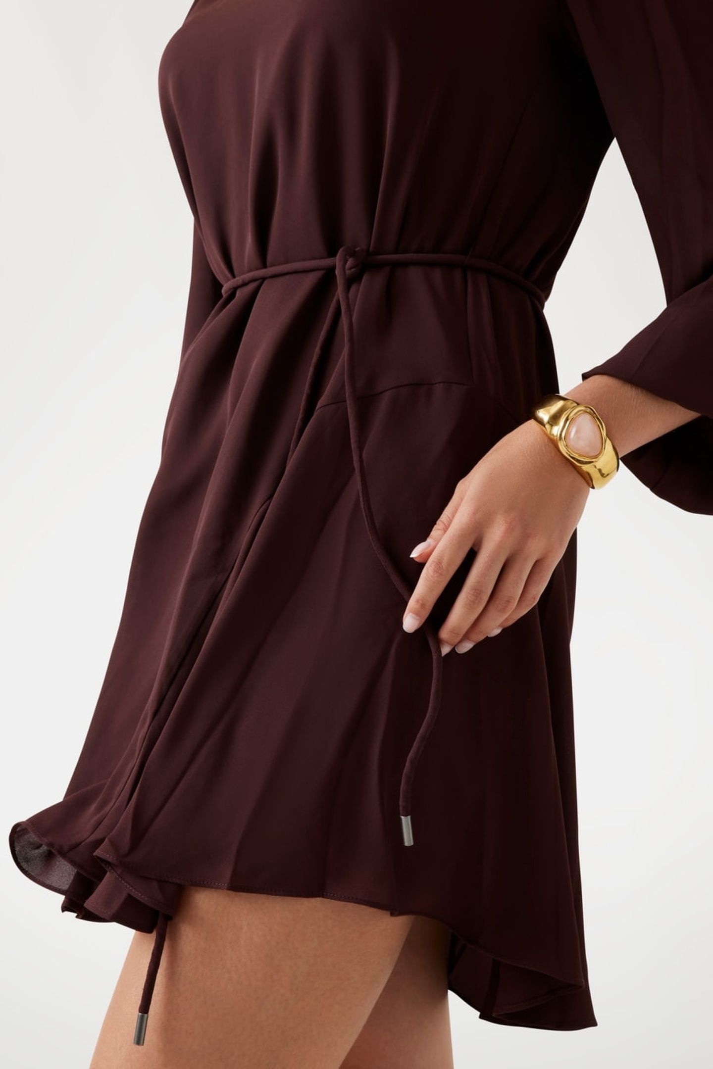 LS WANDA FLARE DRESS PURE CHOCO 7