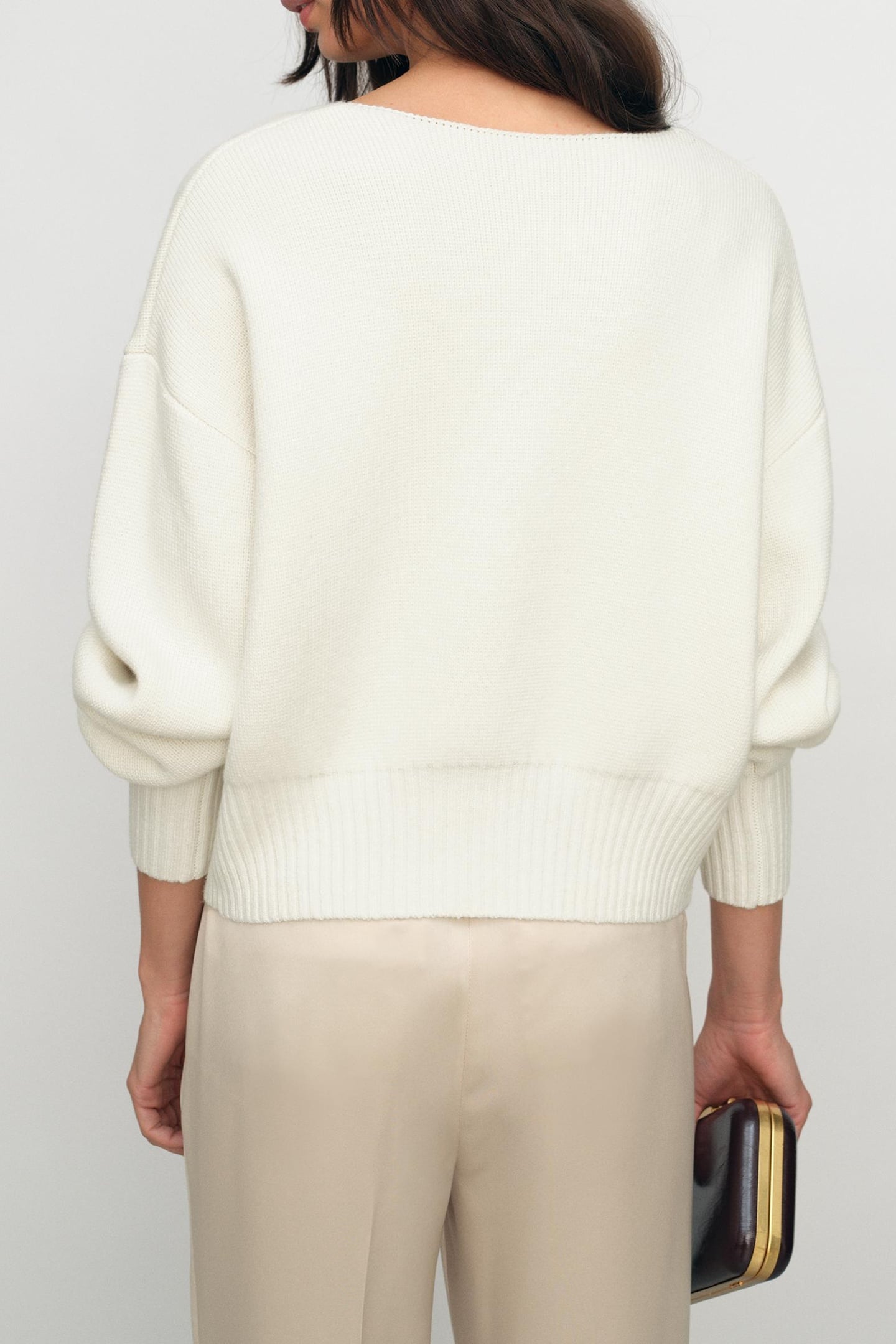 BOW CARDIGAN CREAM 3