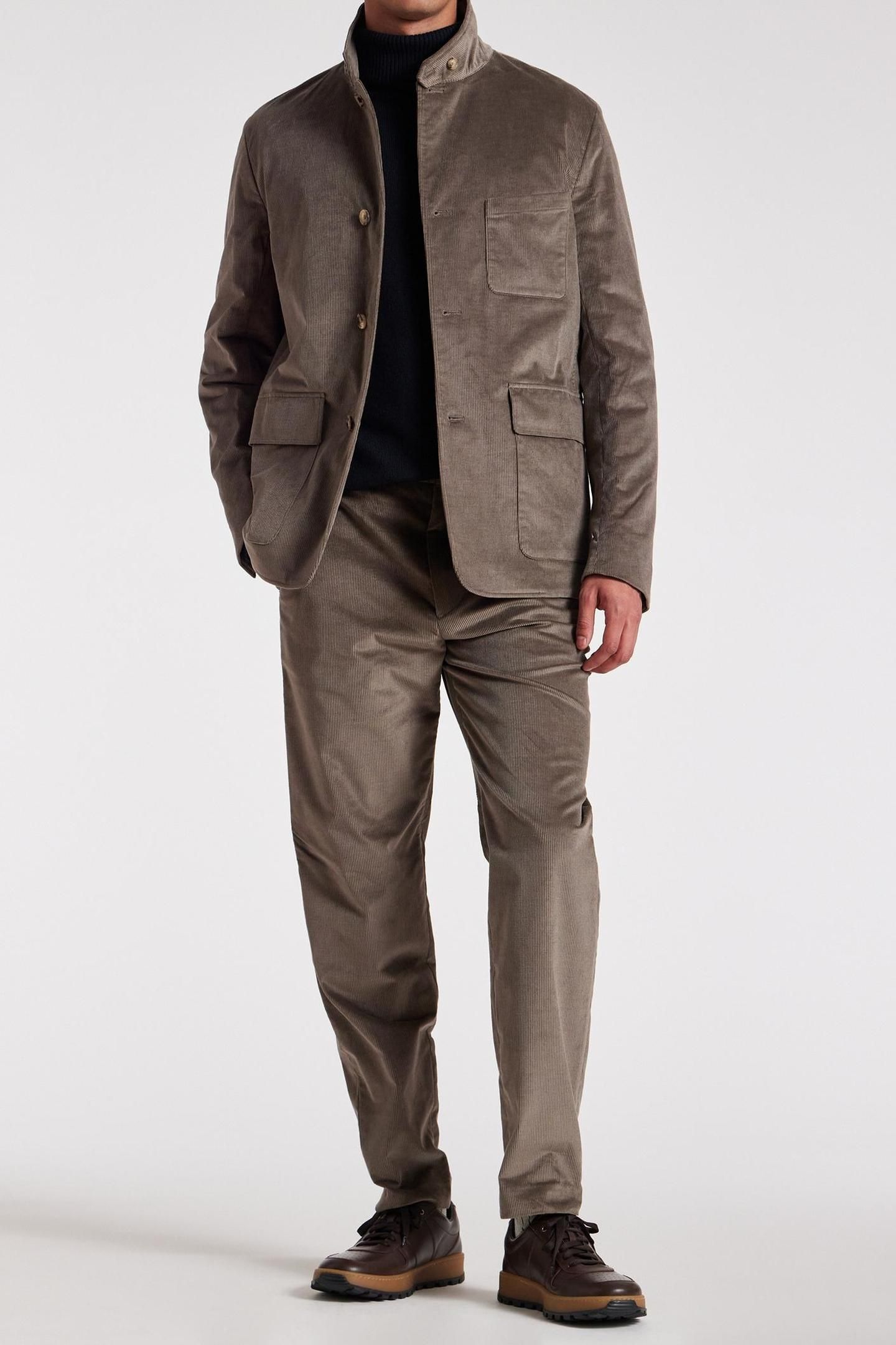 MENS 4BTN WADDED JACKET GREY 2