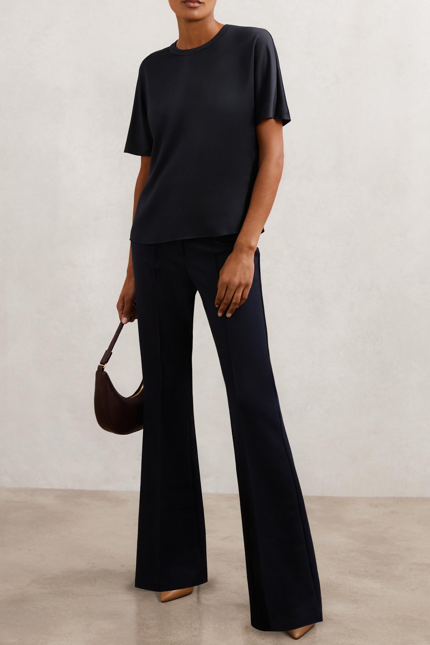 SILK SHORTSLEEVE TOP NAVY 3