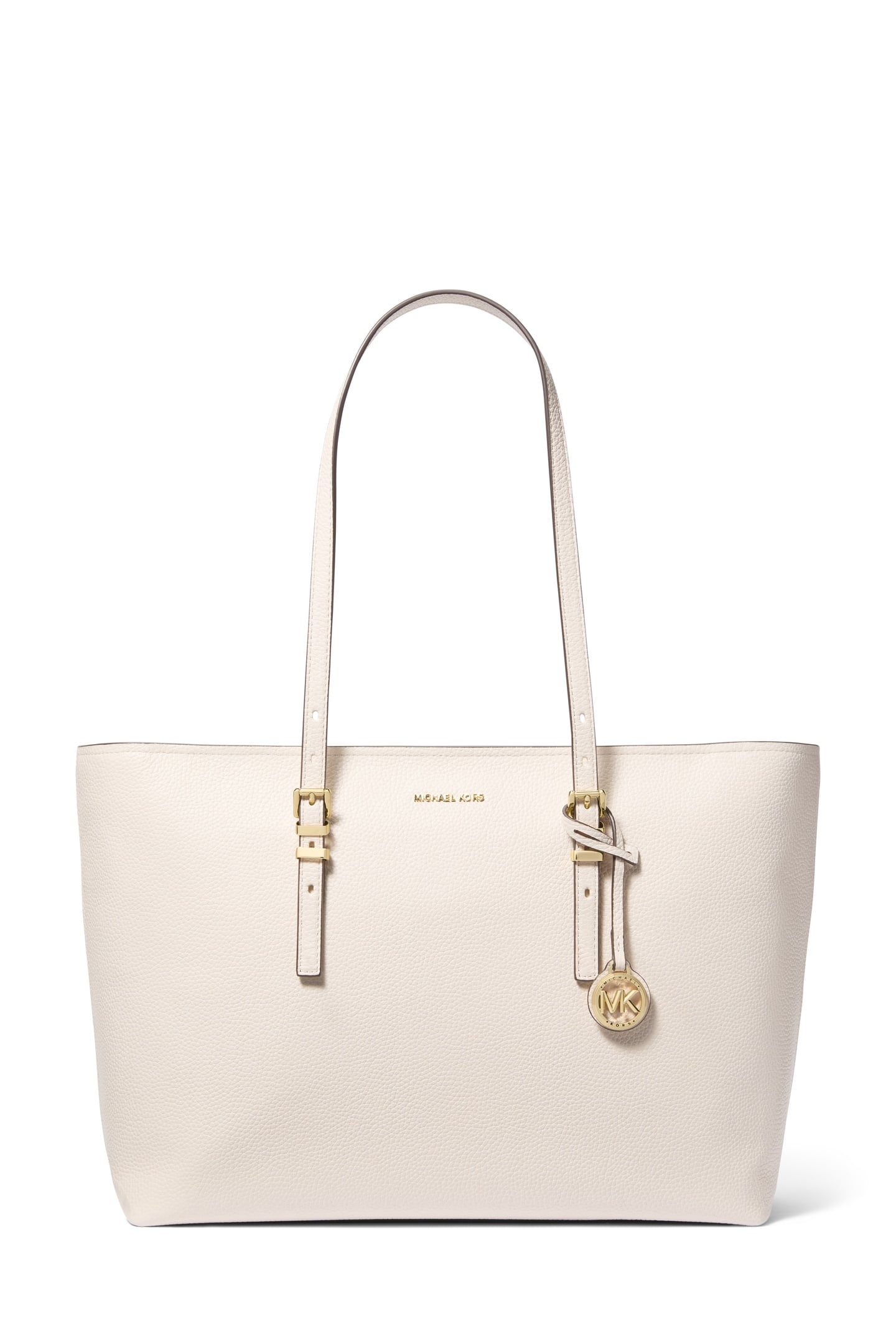 LARGE TOP ZIP TOTE CREAM 1