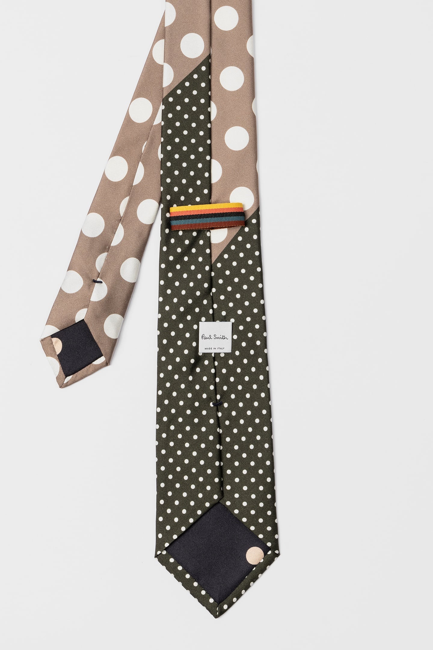 MEN TIE POLKA MILITARY GREEN 2