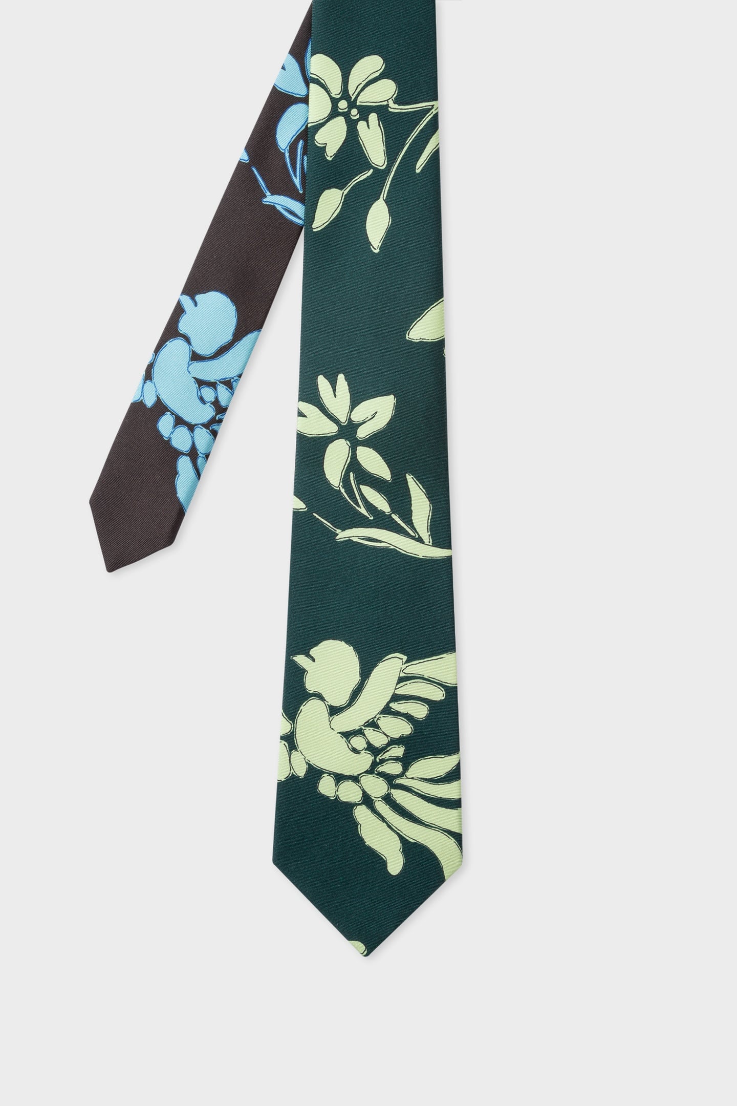 MEN TIE BIRD PRNT CHOCOLATE 3