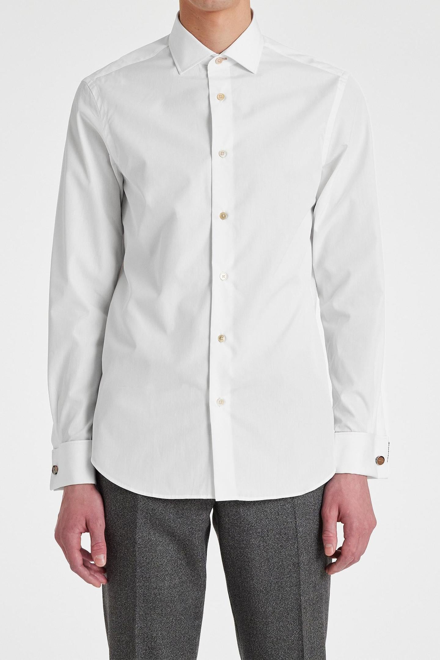 MENS D/C TAILORED SHIRT WHITE 1