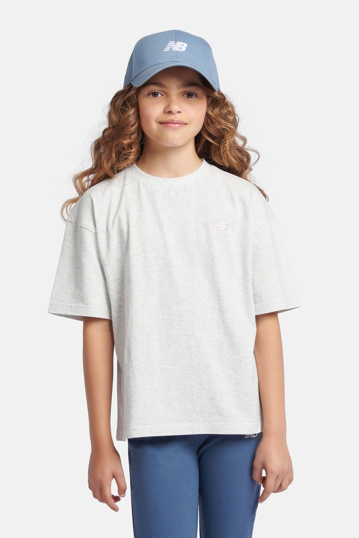 GRADE GIRLS SMALL LOGO JERSEY T-SHIRT ASH 1