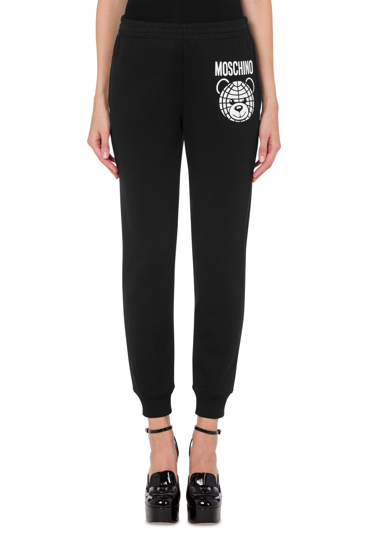 MOSCHINO TEDDY BEAR ORGANIC FLEECE JOGGING BLACK 1