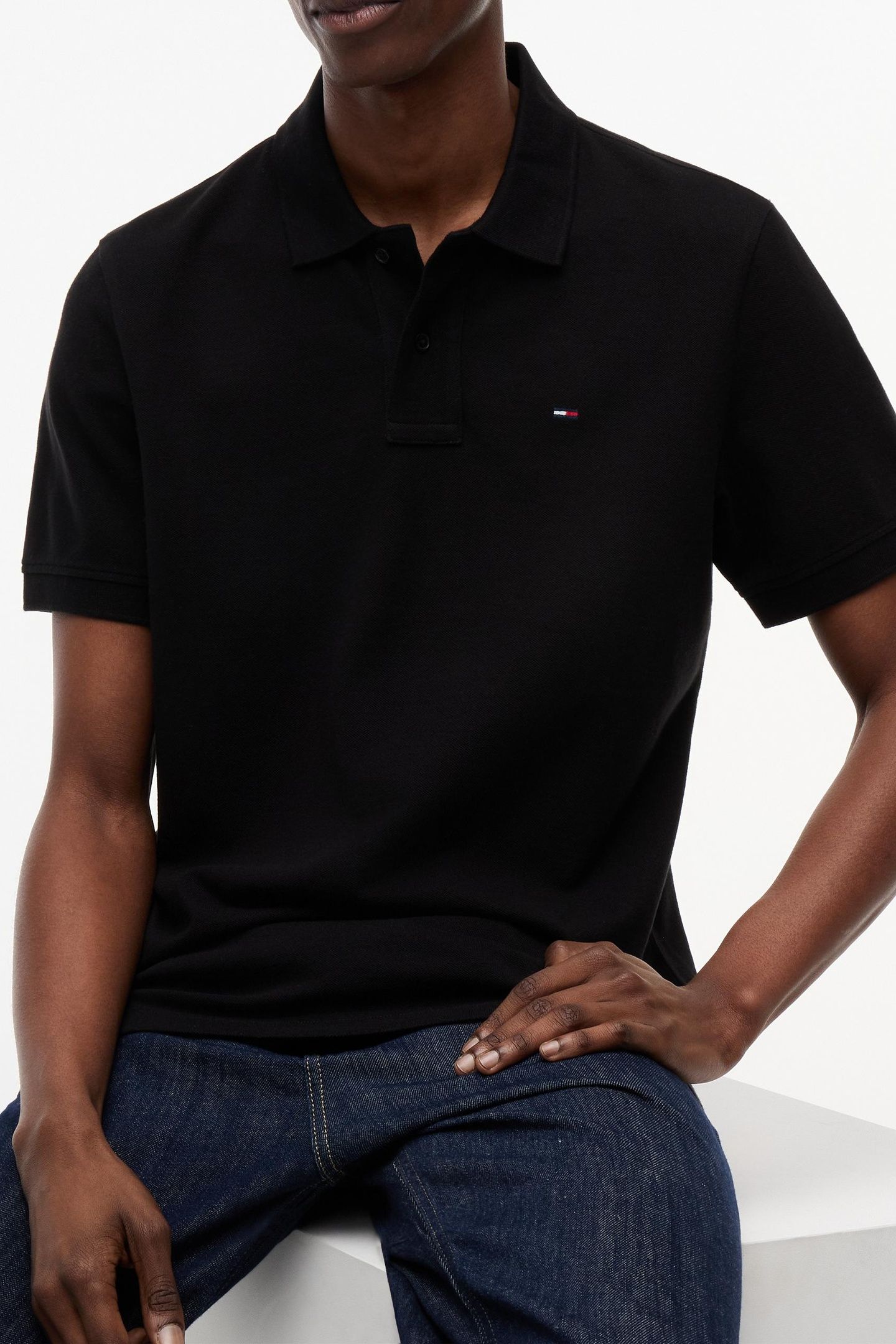 ESSENTIAL PIQUE POLO BLACK 3