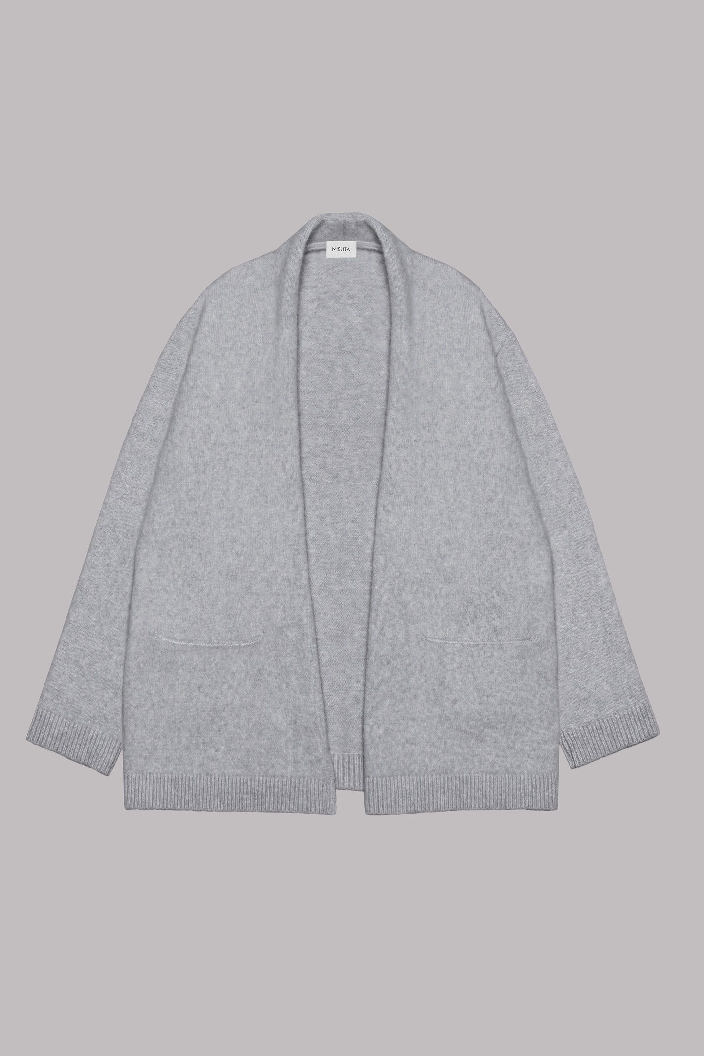 THE GREY OVERSIZED KNITTED CARDIGAN GREY 3