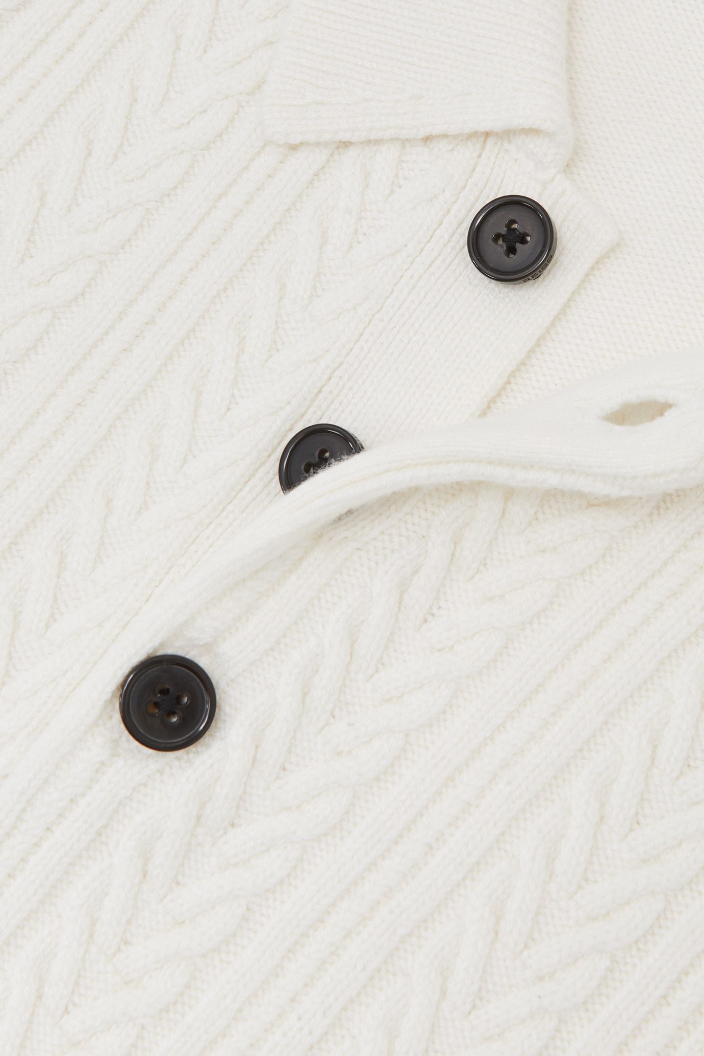 LS HALF BUTTON CABLE JUMPER WINTER WHITE 5