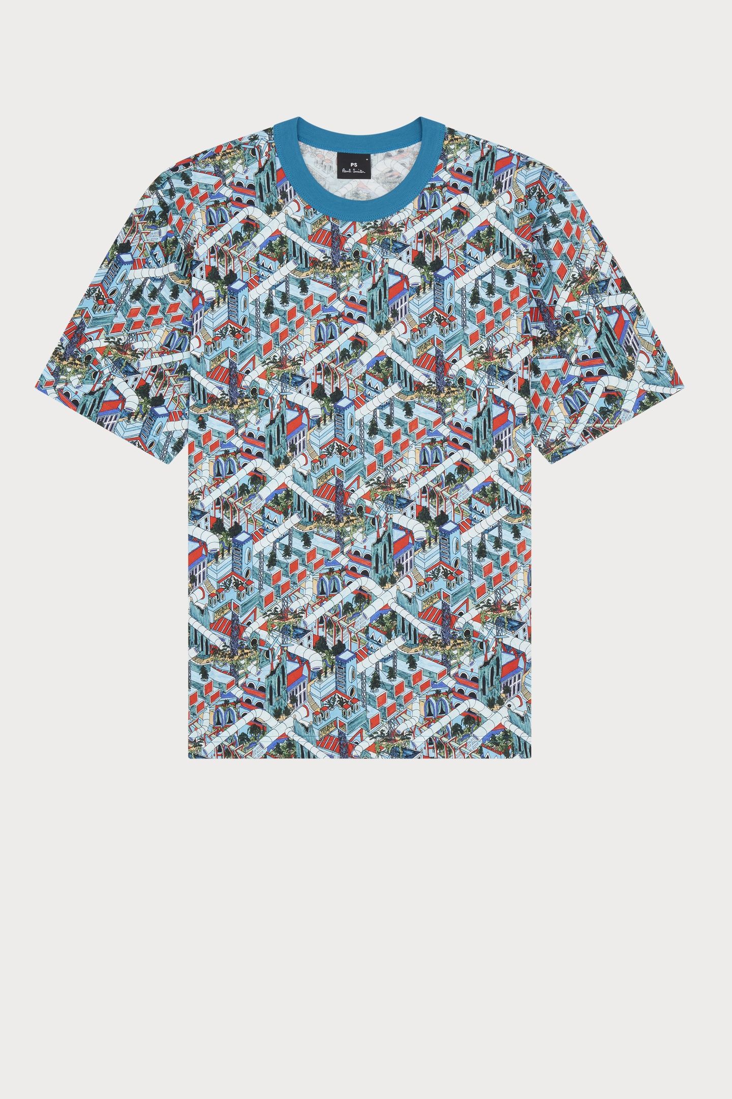 MENS SS T SHIRT JACKS WORLD BLUE 1