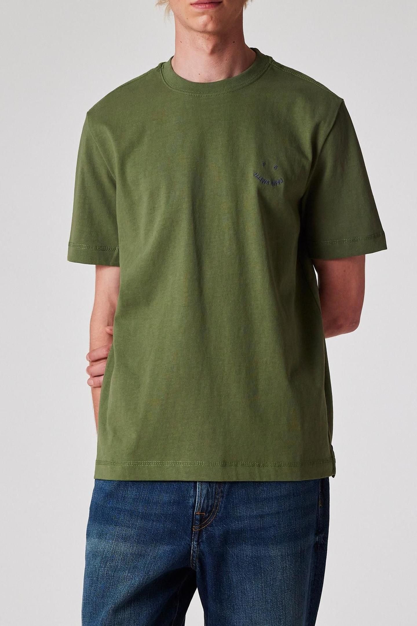 MENS REG FIT SS TSHIRT PS HAPPY LT GREYISH GREEN 1