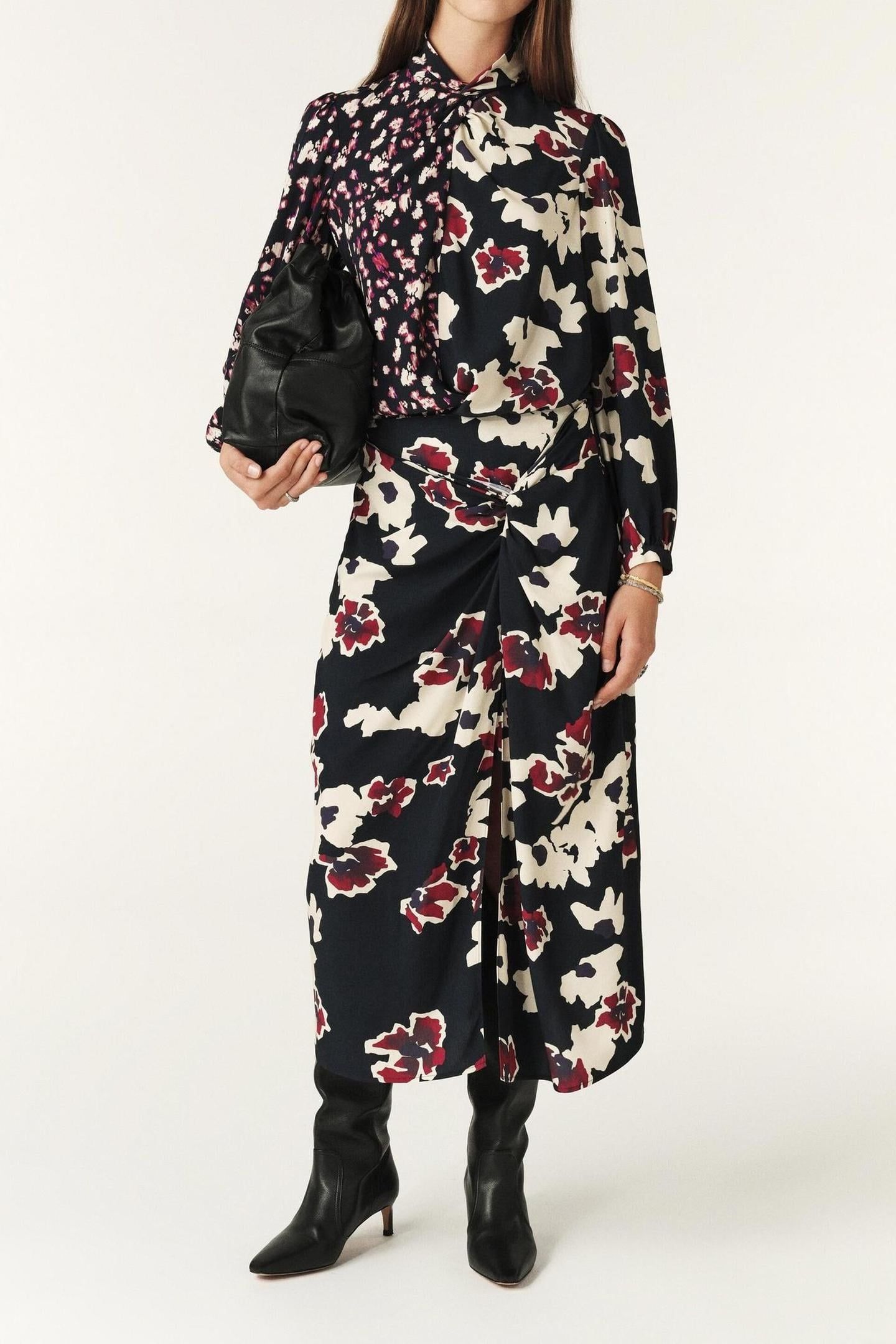MID-LENGTH SKIRT BORDEAUX 3