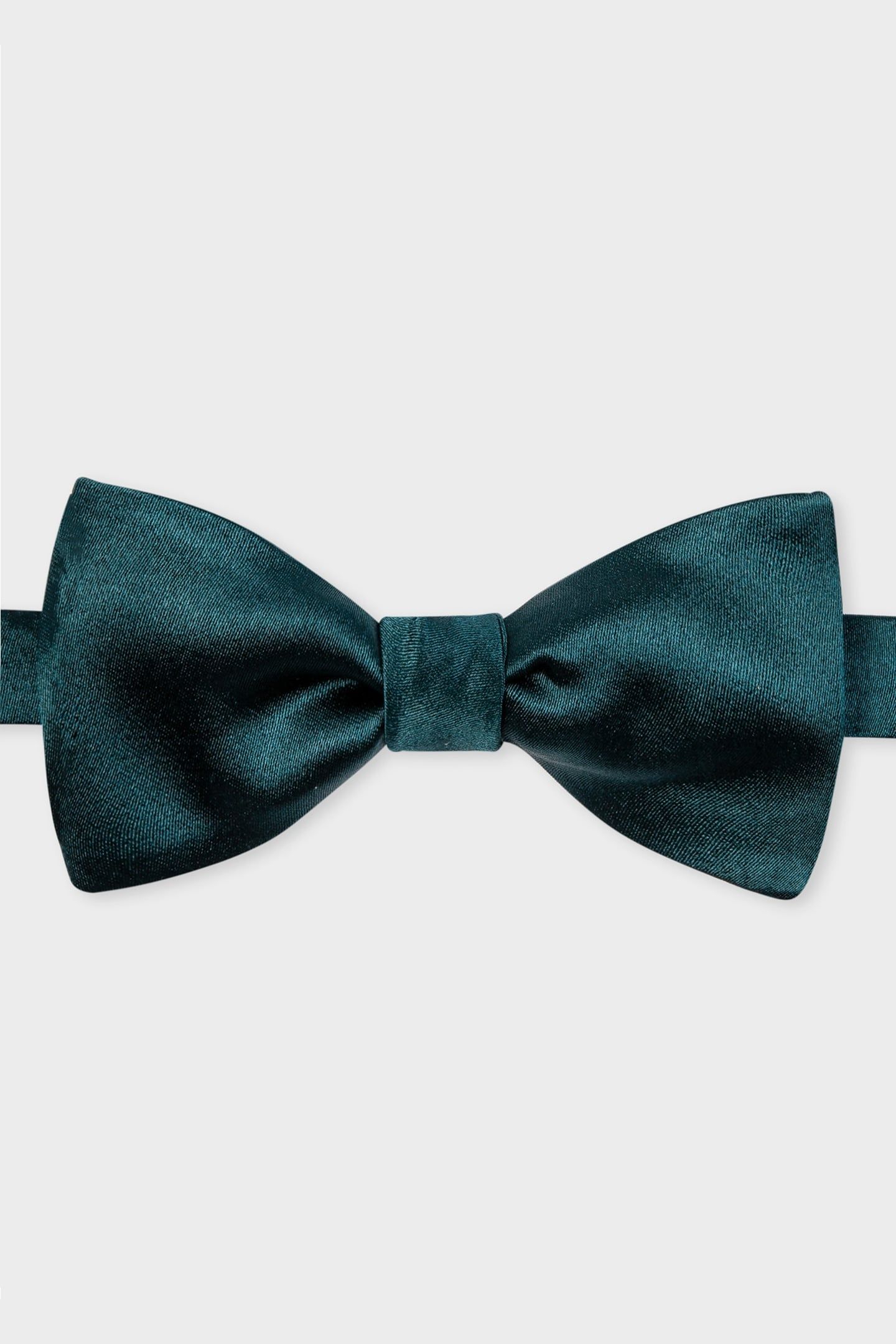 MEN BOWTIE PLAIN SILK PETROL GREEN 1