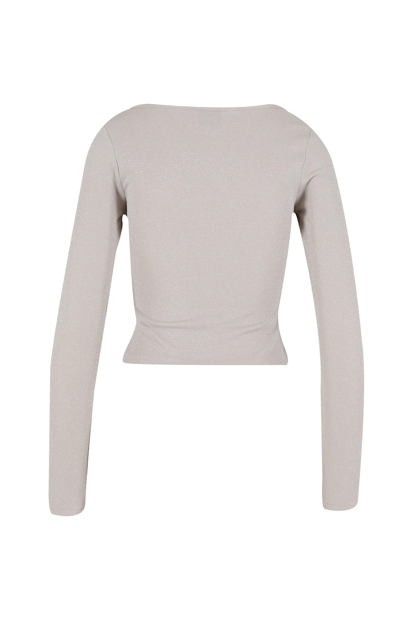 LADIES GLITTER SQUARE NECK LONGSLEEVE WHITESAND 4
