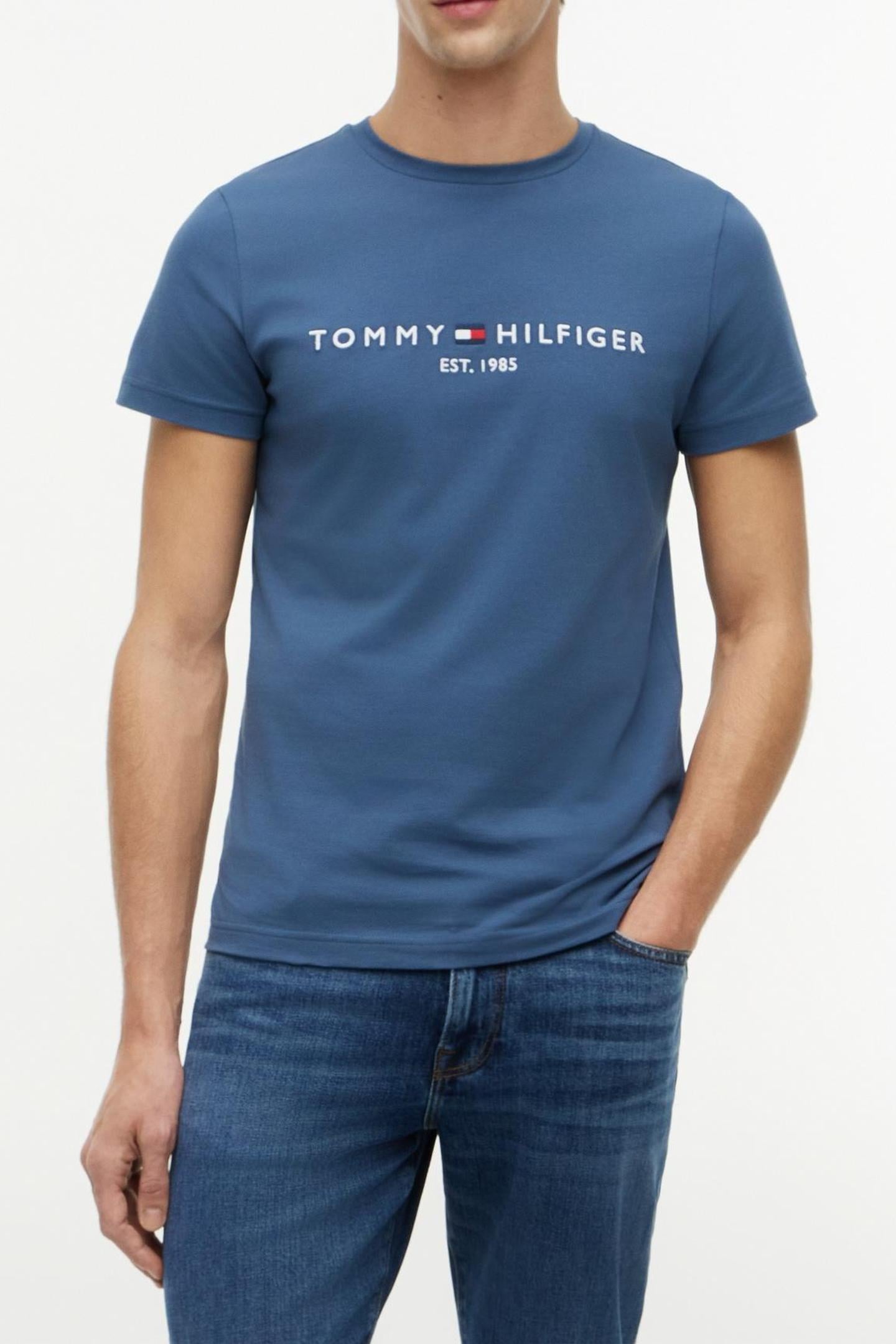 TOMMY LOGO TEE AEGEAN SEA 2