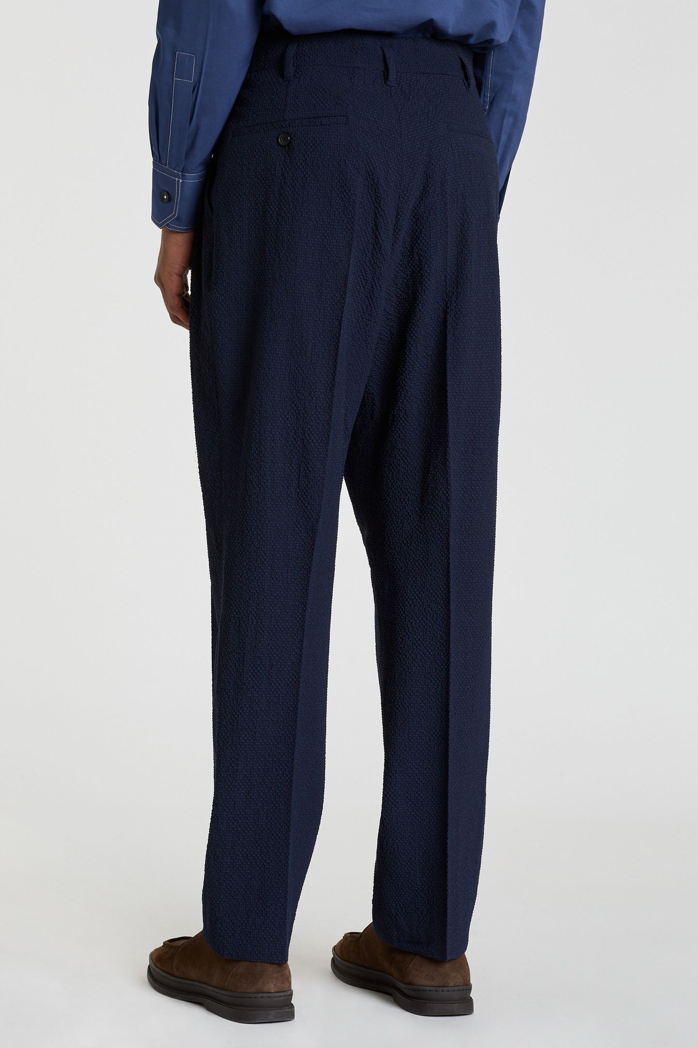 GENTS PLEATED TROUSER VERY DARK NAVY 2