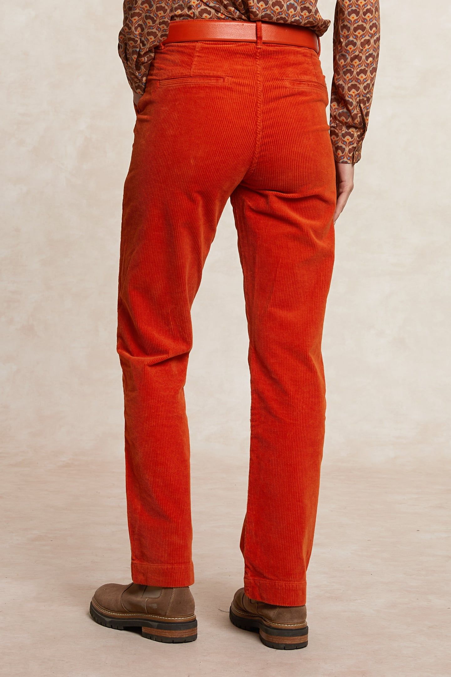 CORDUROY PANTS HIGH WAIST ORANGE 2
