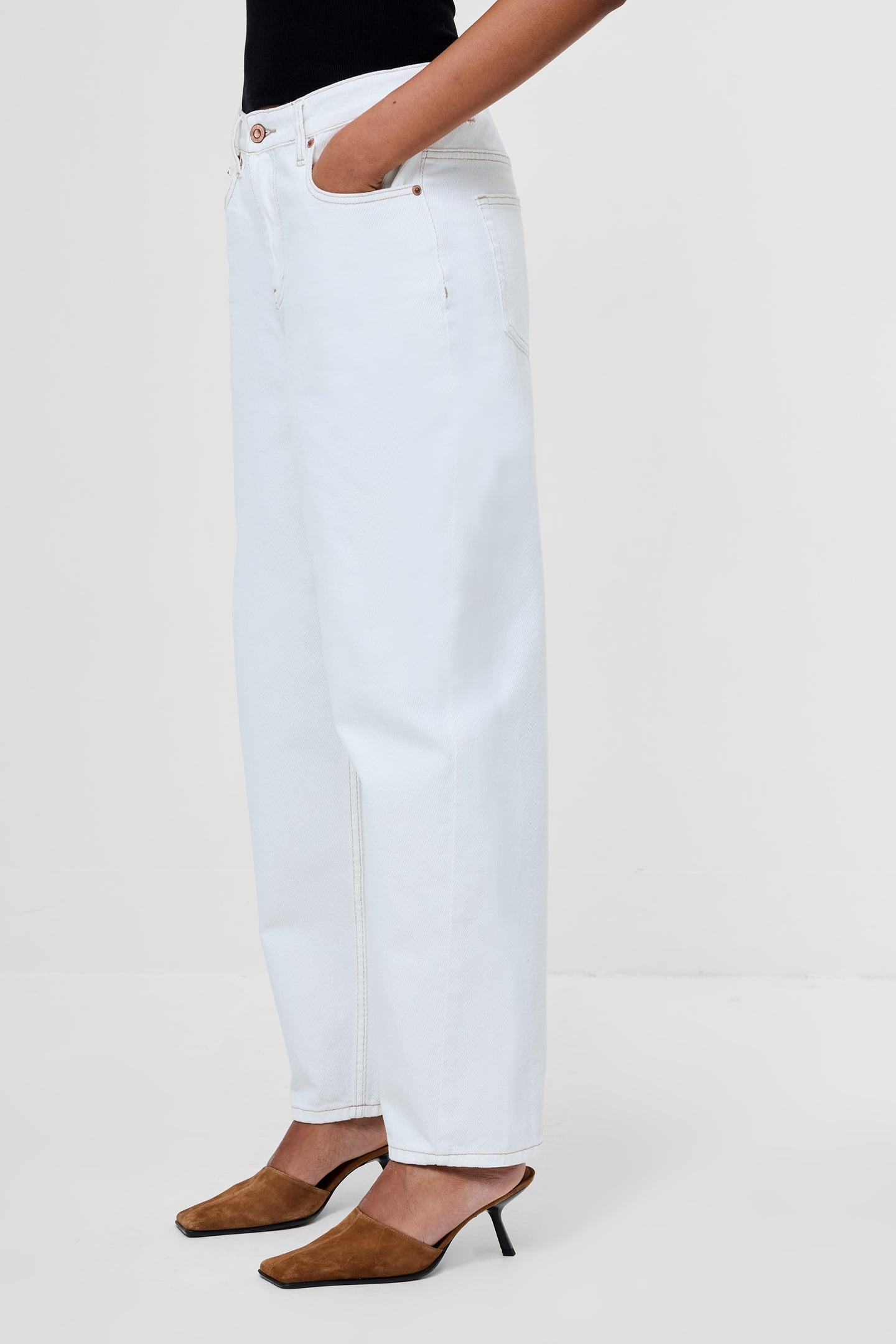 LOREN TWILL BARREL LEG DENIM ARCTIC WHITE 4