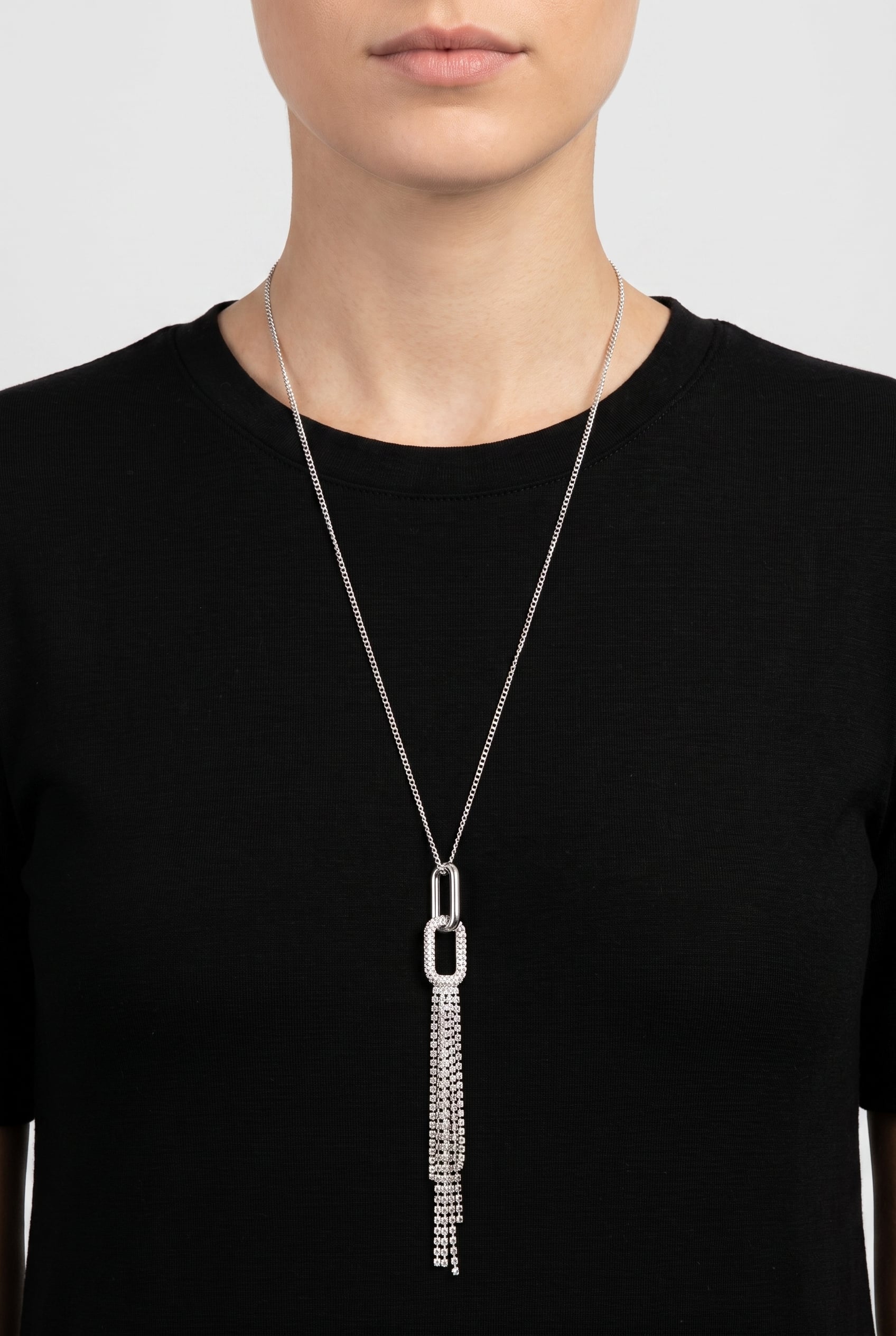 P BABETTE LONG NECKLACE SILVER 1