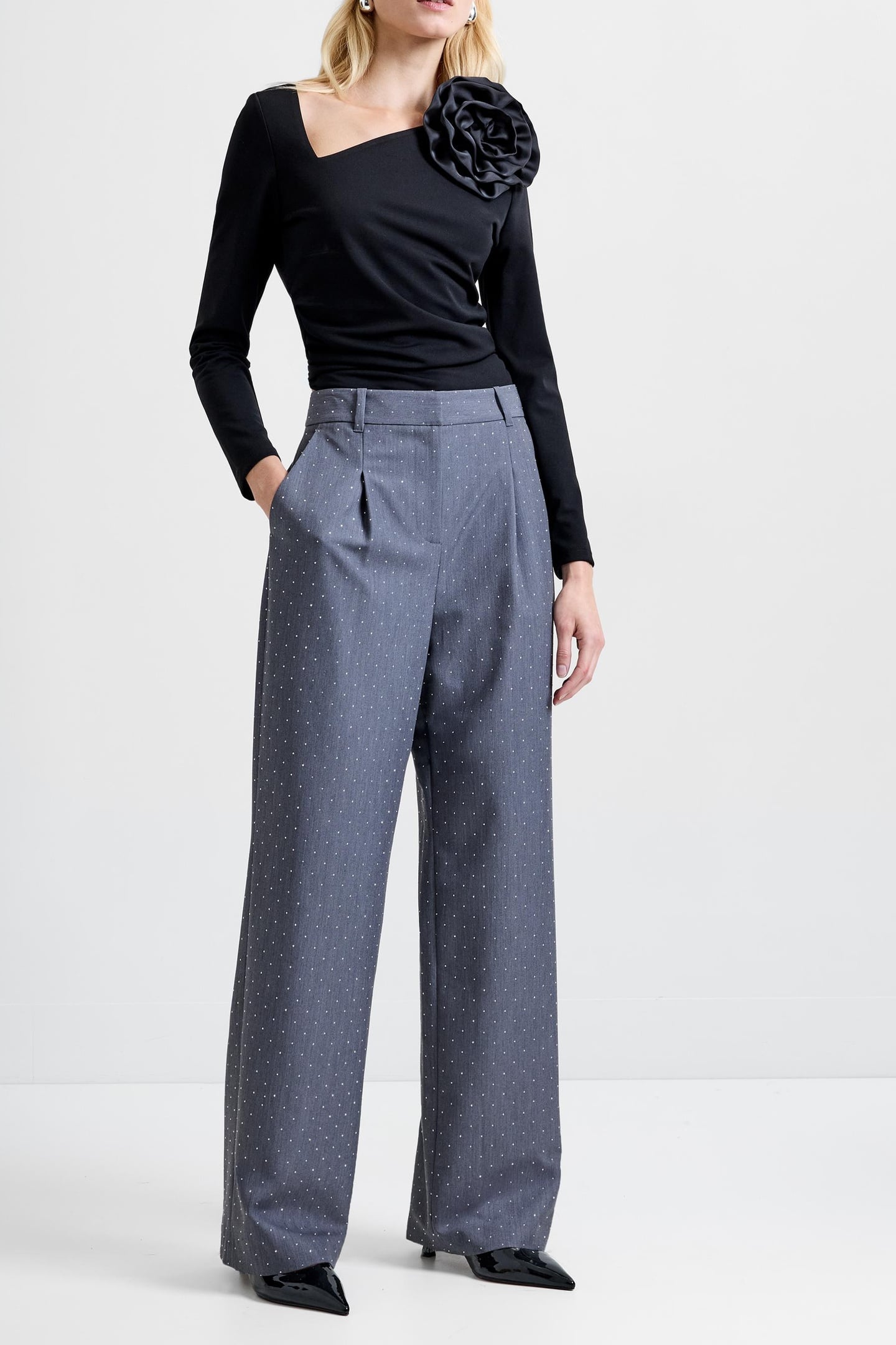 SHERRY HOTFIX TROUSER GREY SILVER 2