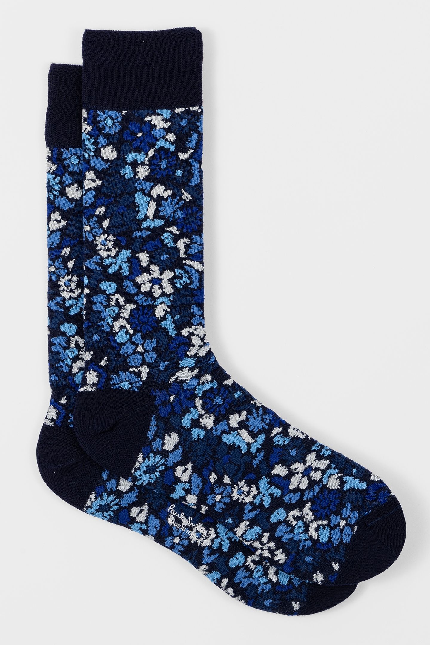 MEN SOCK PENCIL FLORAL NAVY 5