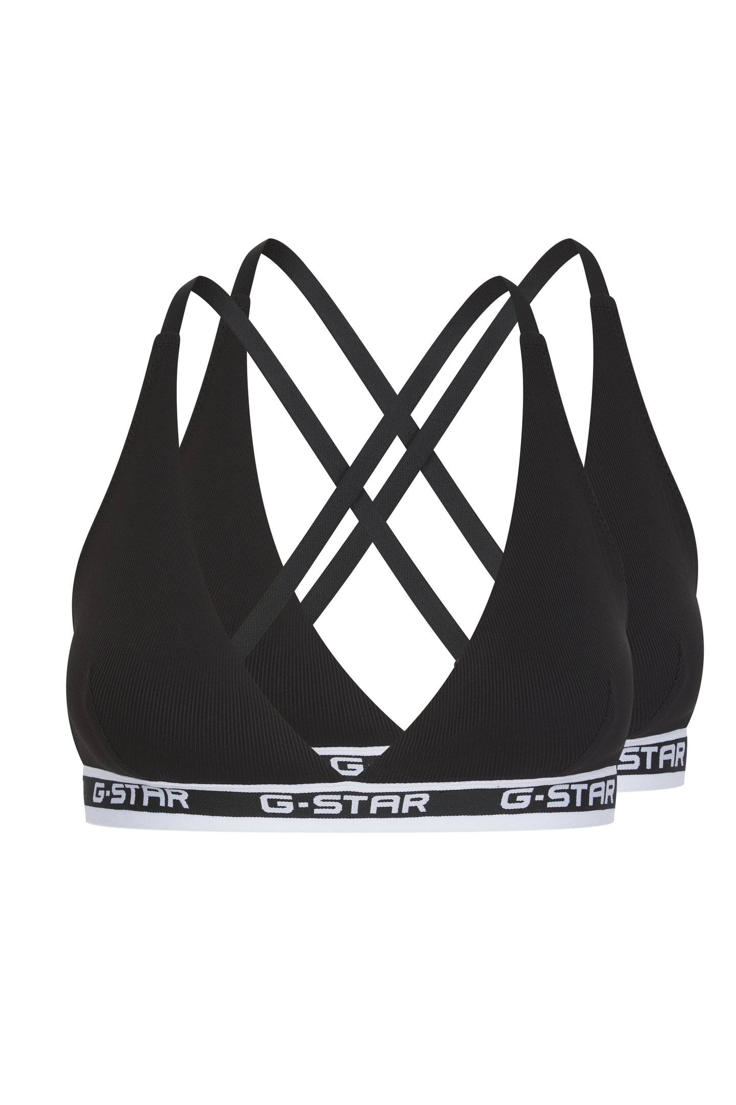 UNDERWEAR AQUAMARINE 2 PACK MULTI-WAY TRIANGLE BRALETTE BLAC 1
