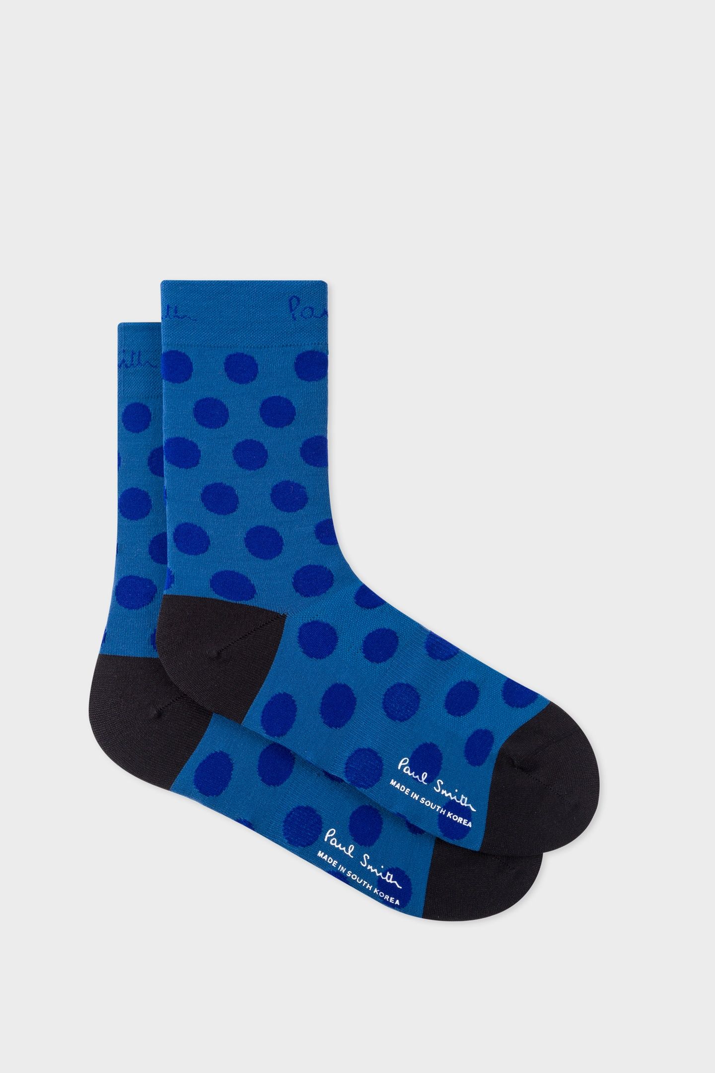 MEN CYCLE SOCK POLKA LONG LEG NAVY 3