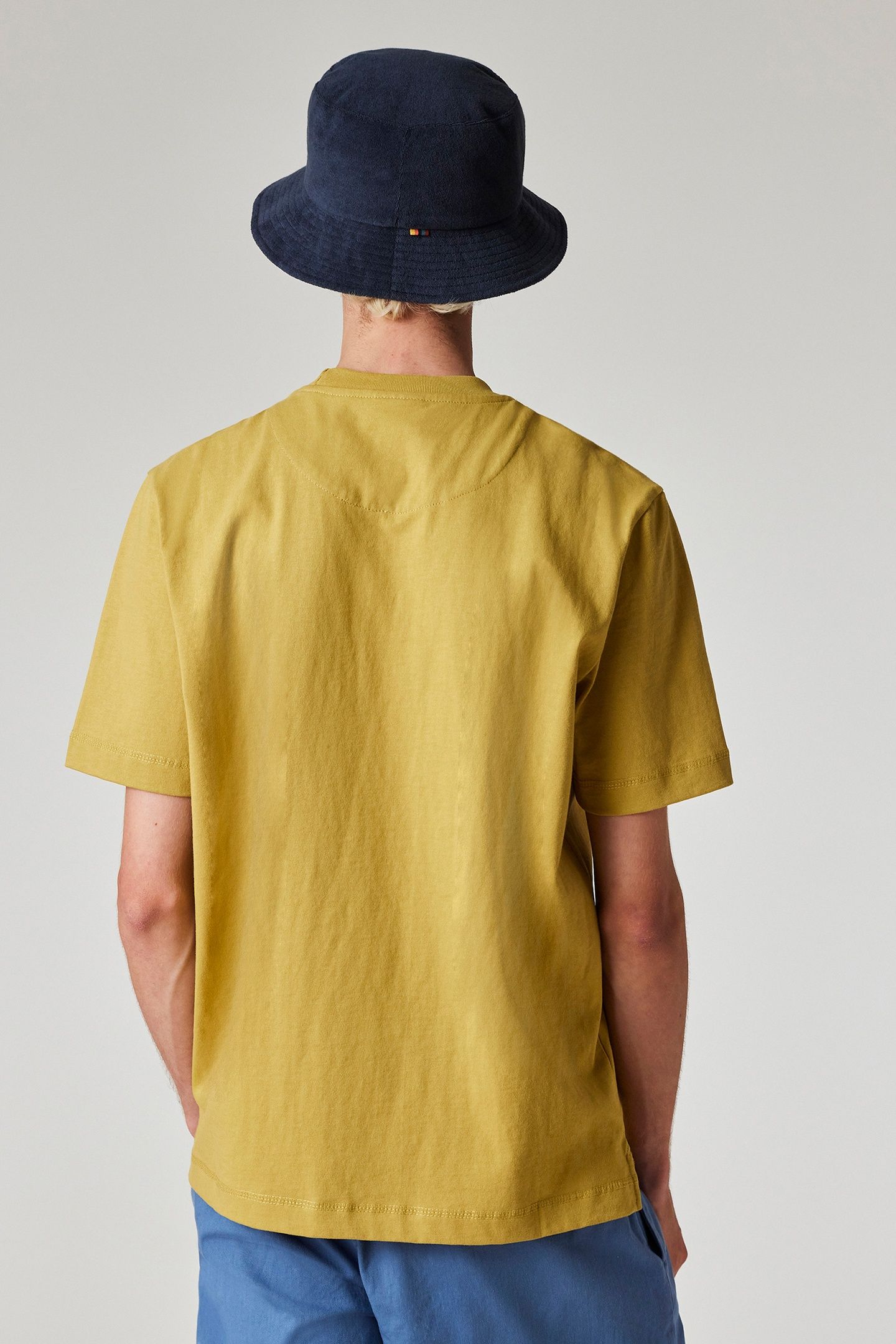 MENS REG FIT SS TSHIRT PS HAPPY OCHRE YELLOW 6