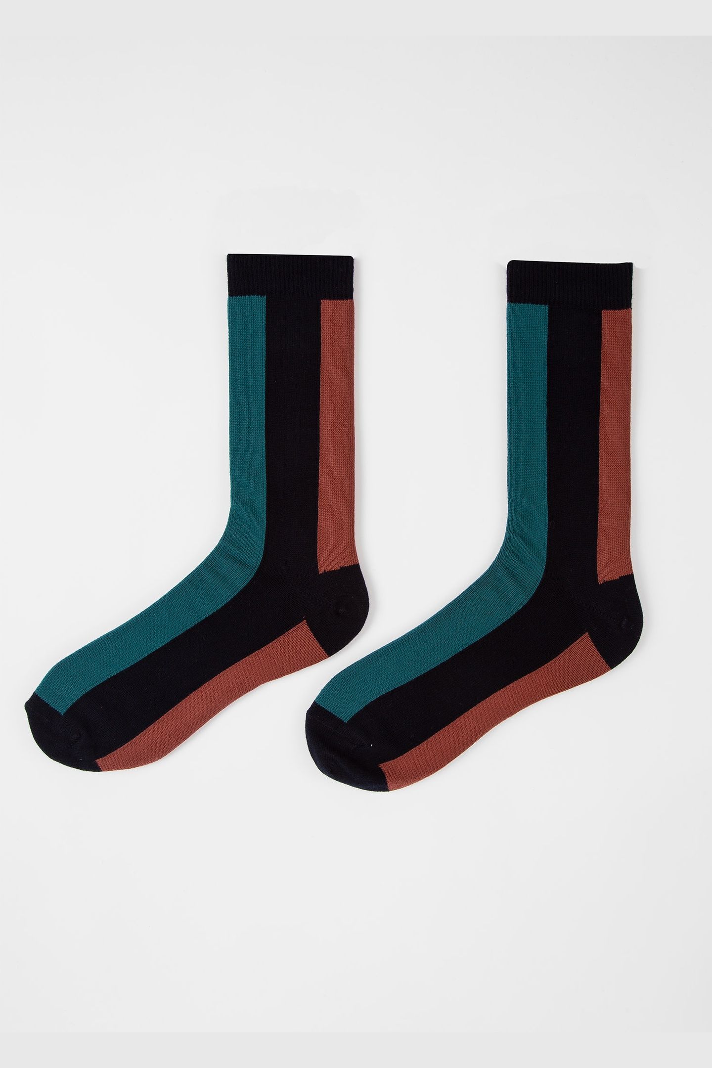 MEN SOCK PAINTED STRIPE NAVY 2