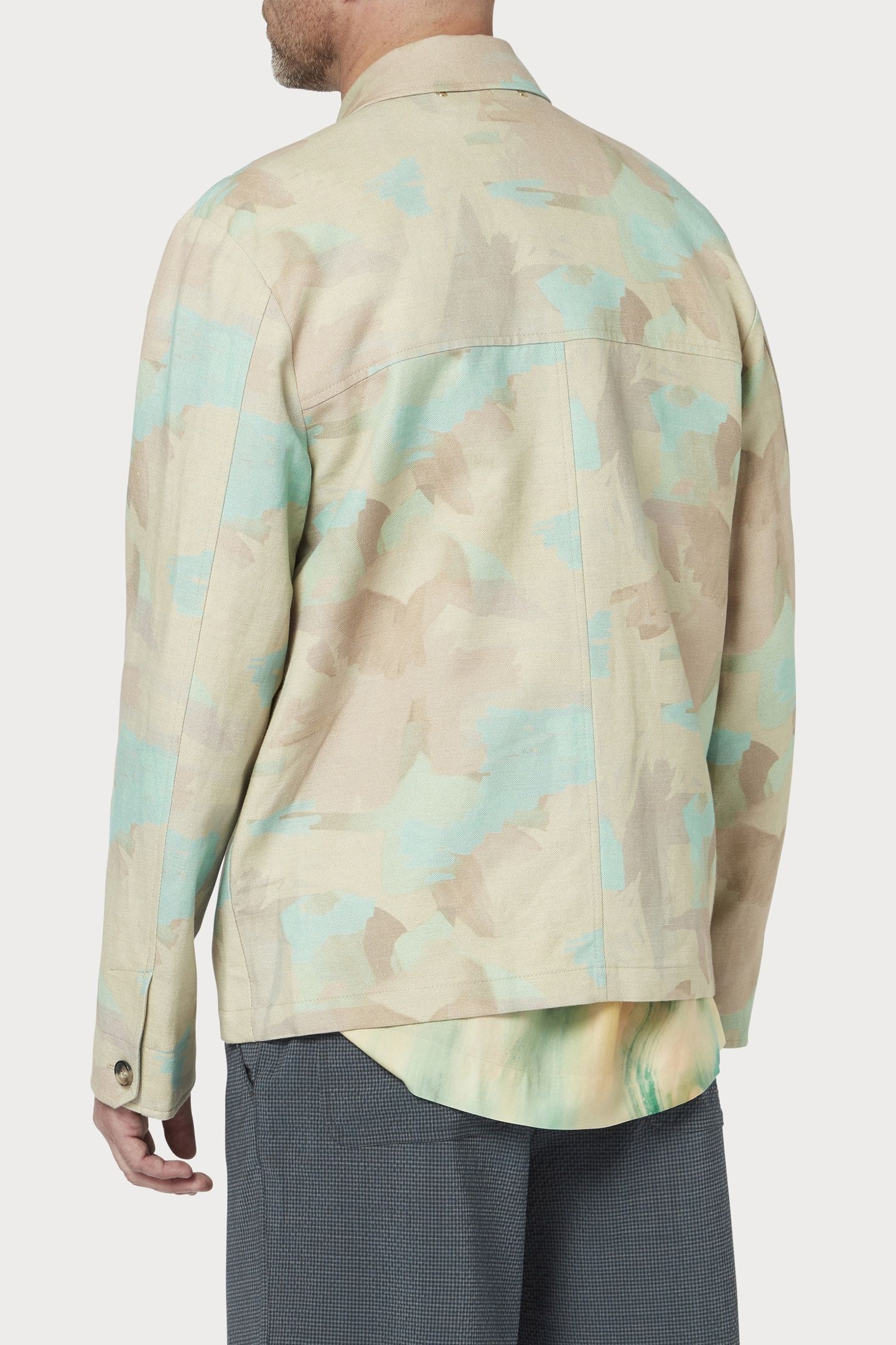 MENS MULTI PKT JACKET LT GREYISH GREEN 2