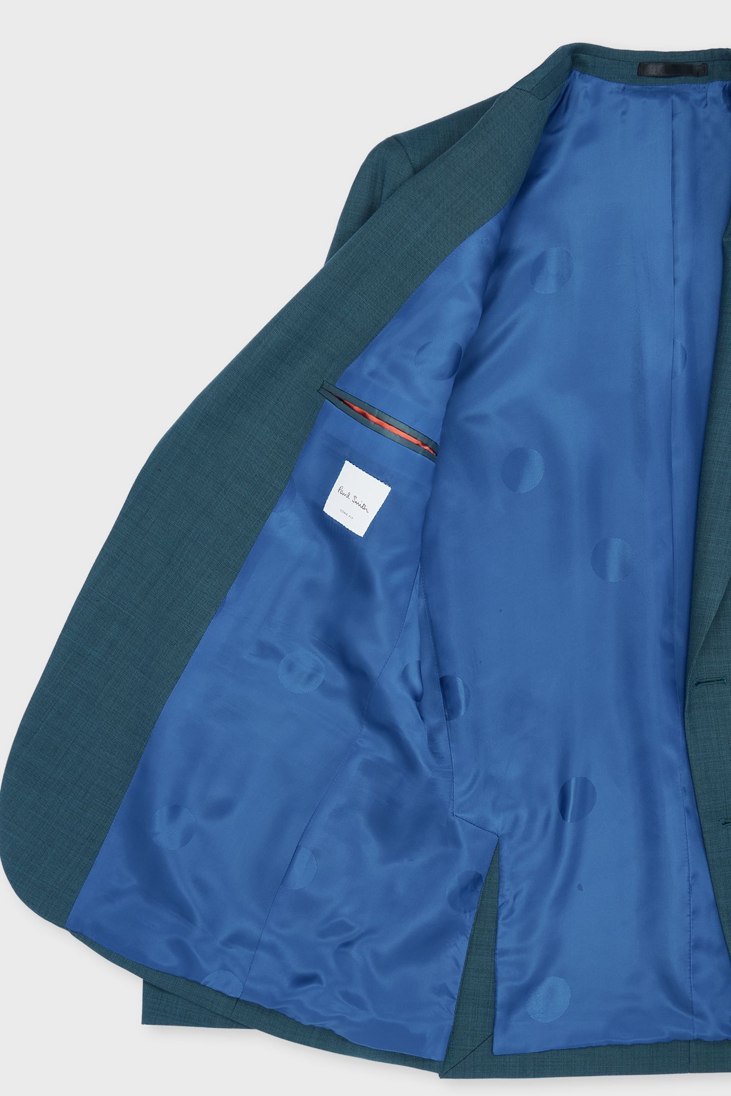 MENS TAILORED FIT 2 BUTTON SUIT PETROL BLUE 5