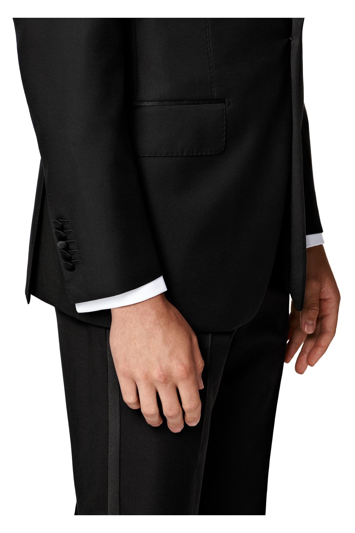 BLACK PURE WOOL S110'S MILANO 5