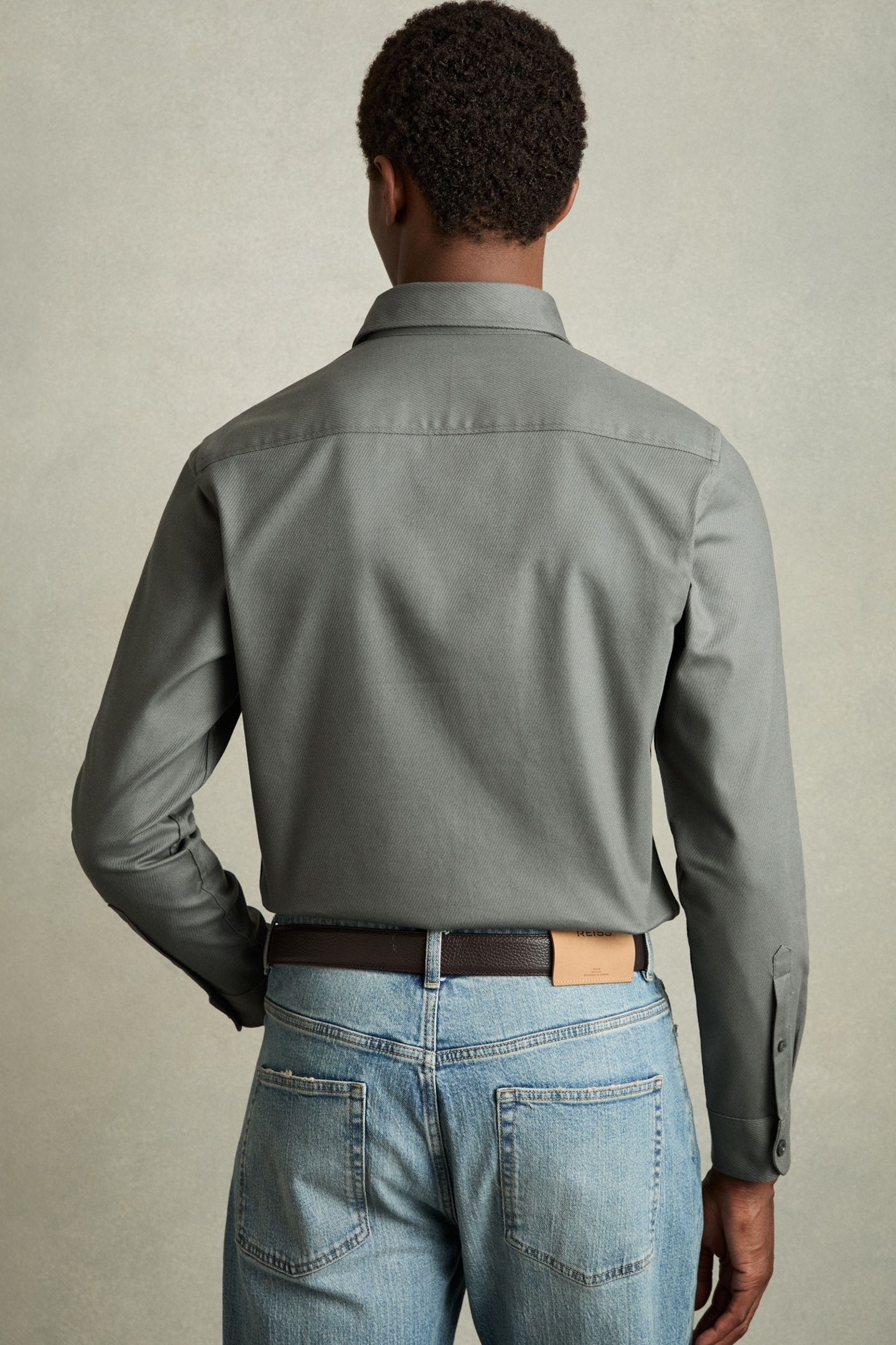 LS TWIN POCKET TEXTURED OVERSHIRT SAGE 2