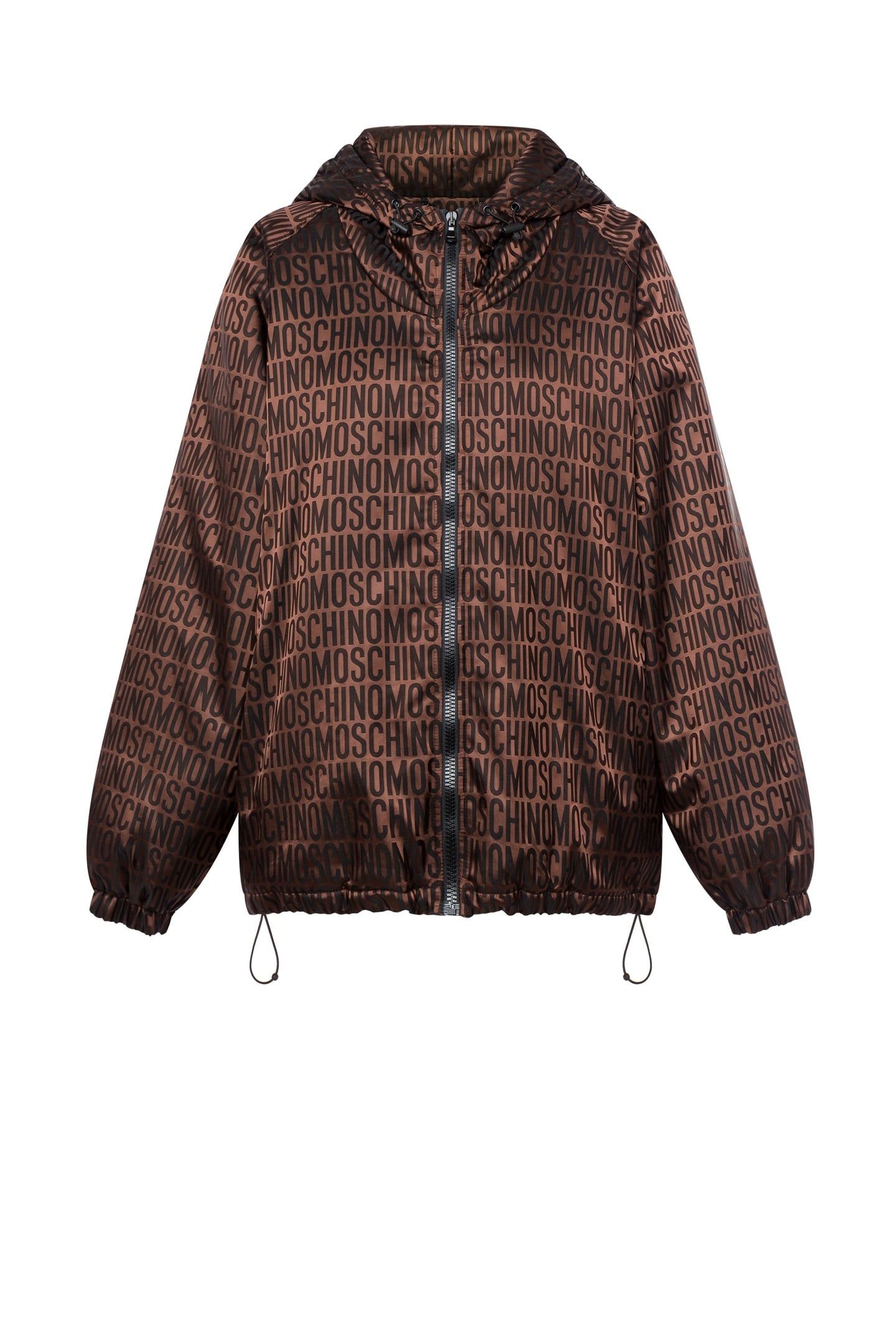 WINDBREAKER PADDED ALLOVER LOGO BROWN 3