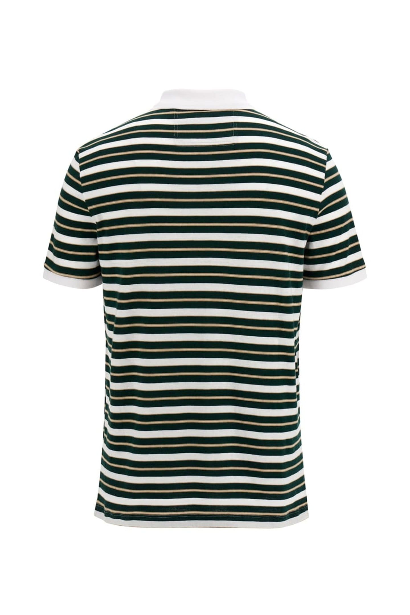 YARN DYE STRIPED SS WHITE / ALPINE STRIP 6