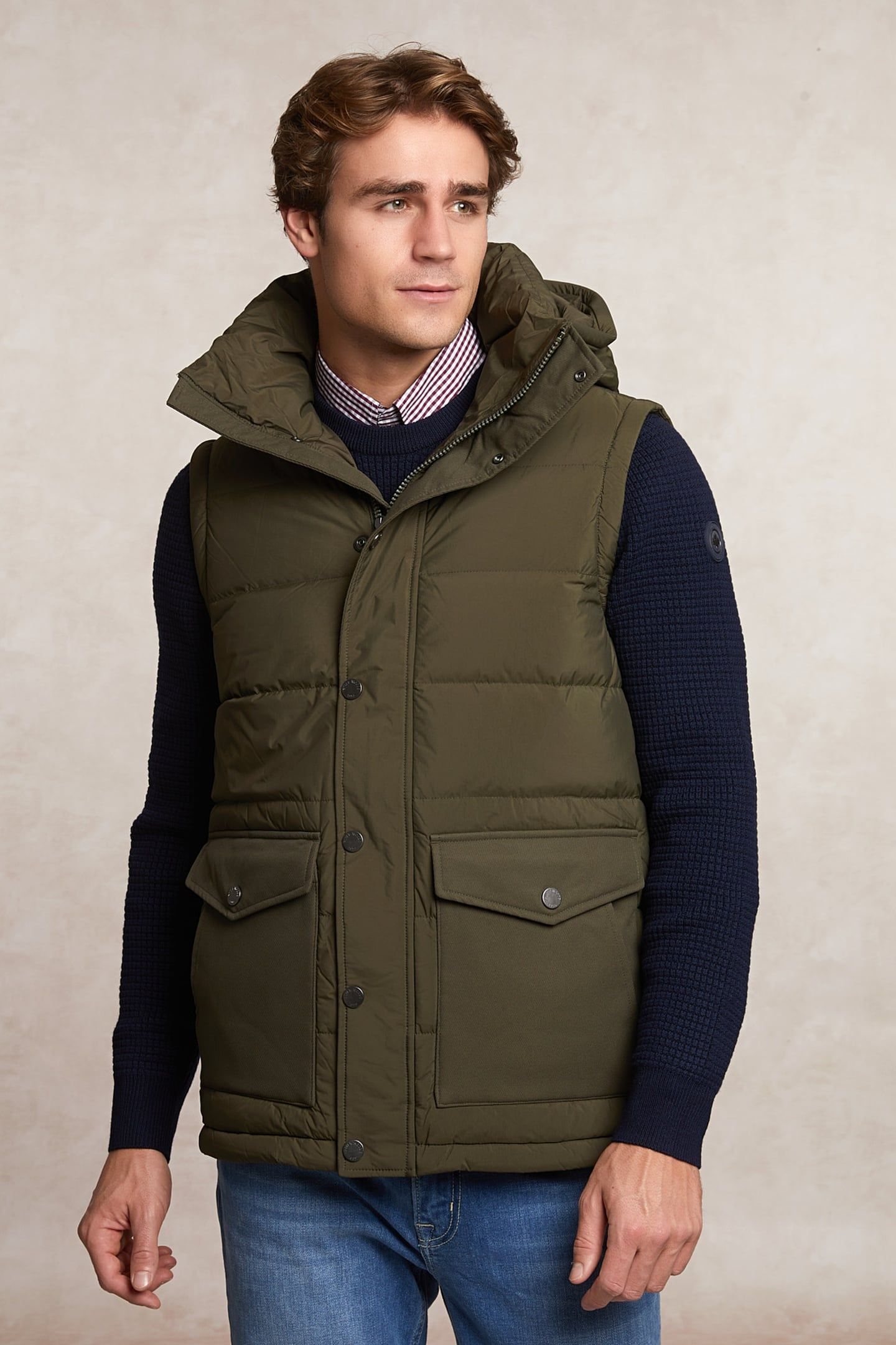 HOODED DOWN JACKET - REMOVABLE SLEEVES OLIVE 4