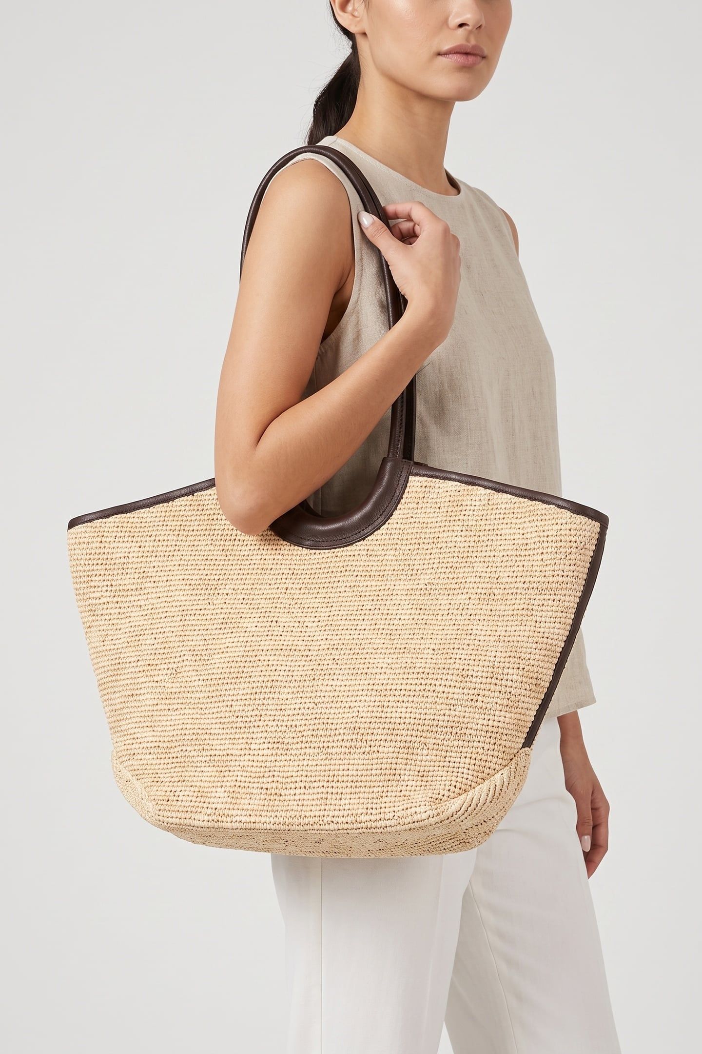 ROSETTA TOTE STRAW BEIGE 1